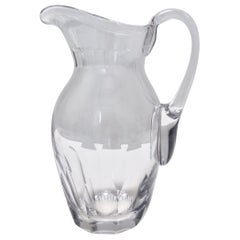 Pichet vintage en cristal transparent attribué à Baccarat