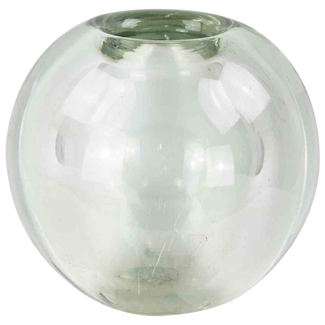 Vase vintage en verre transparent, 1970