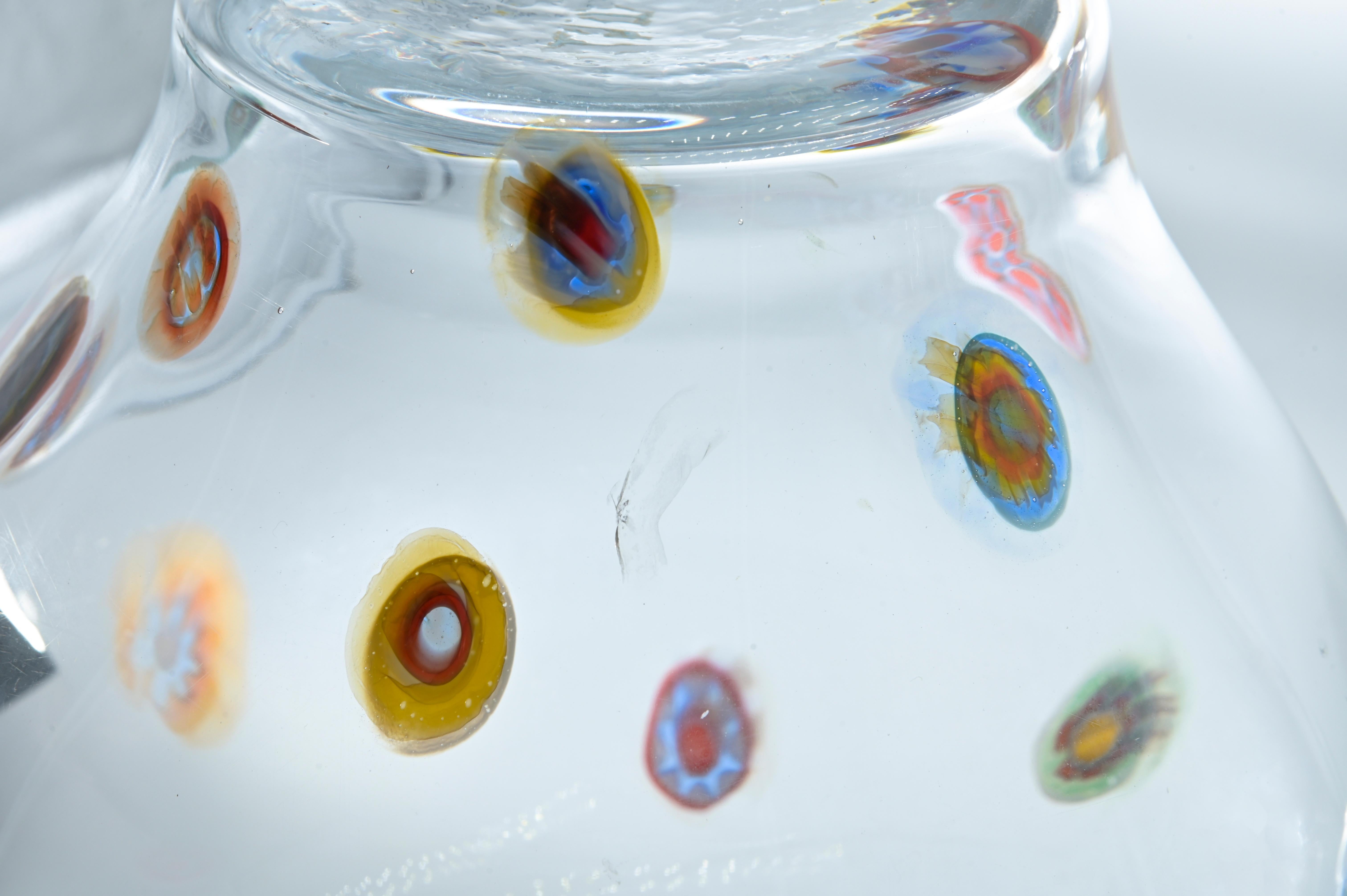 Vaso trasparente d'epoca in vetro di Murano, anni '30 in vendita 4