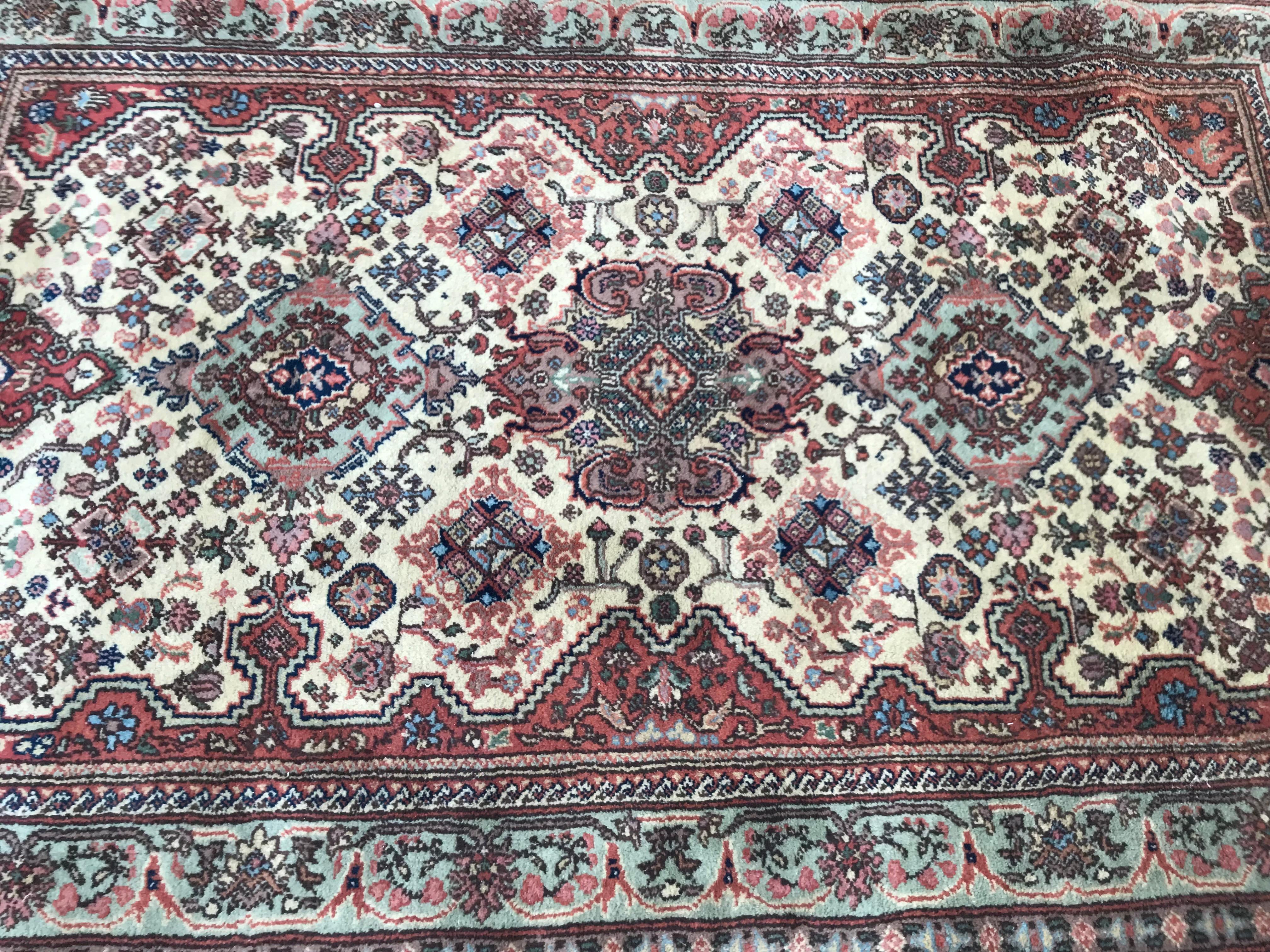 Cotton Bobyrug’s Vintage Transylvanian Persian Design Rug For Sale