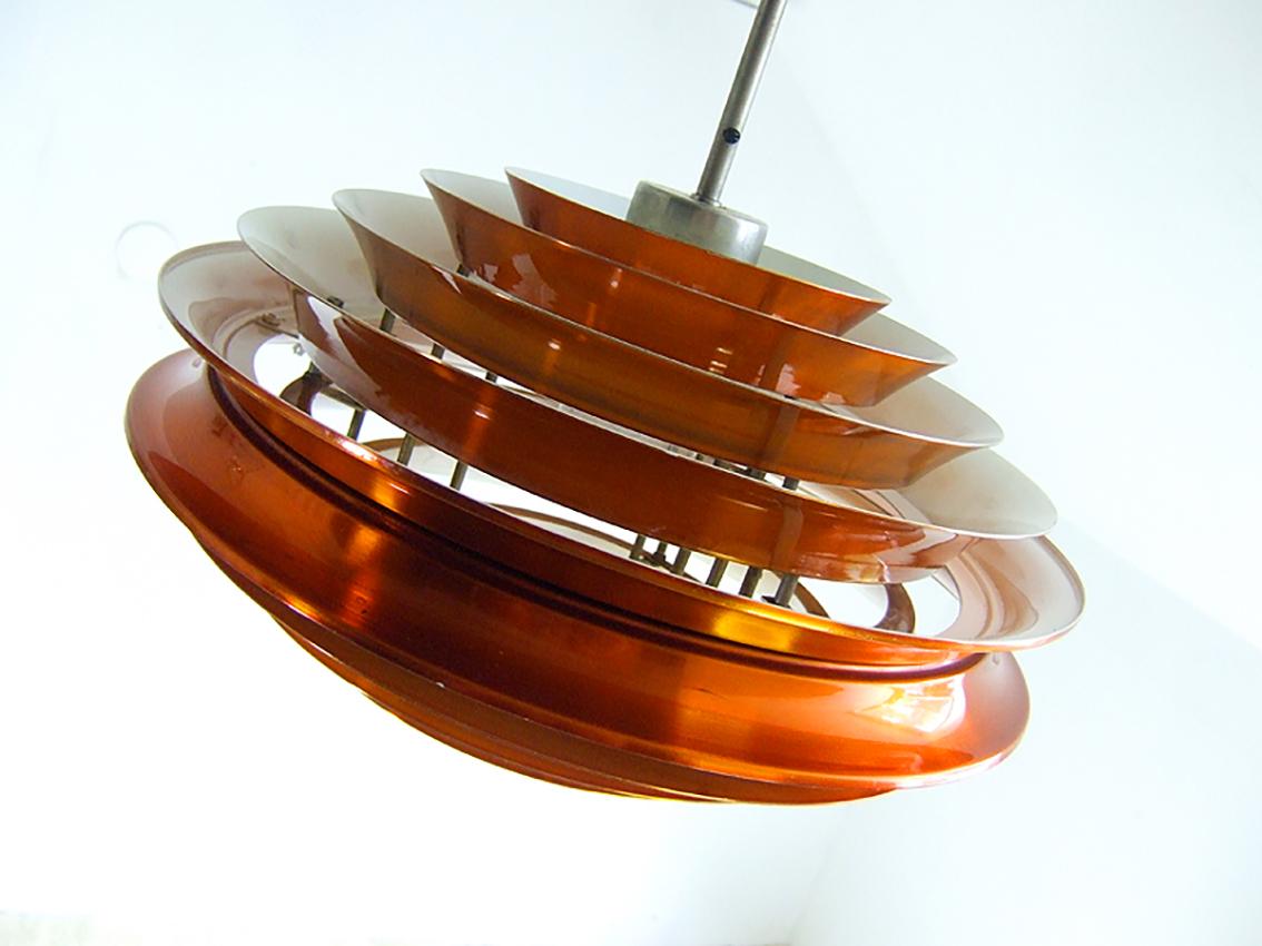 Vintage Trava Copper Pendant Lamp by Carl Thore for Granhaga, 1960s 1