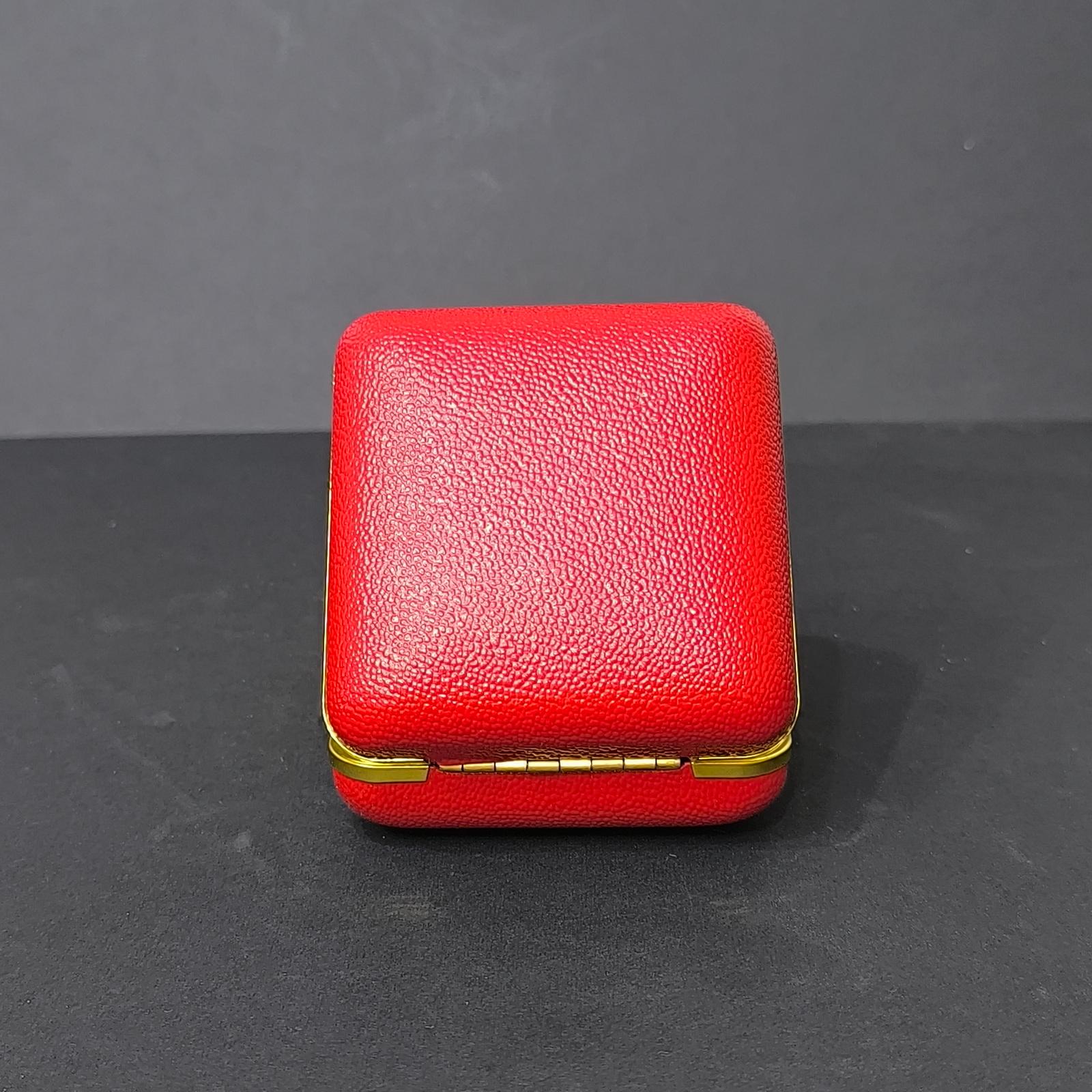 Japanese Vintage Travel Alarm Clock Europa, Germany, 2 Jewels, Brass & Faux Leather Cover For Sale