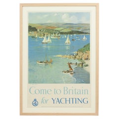 Vintage Travel Poster, Come To Britain For Yachting