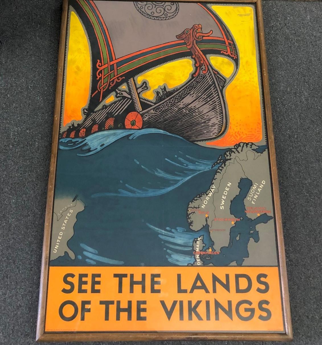 Vintage Travel Poster 'See the Land of the Vikings' by Ben Blessum, 1937 5
