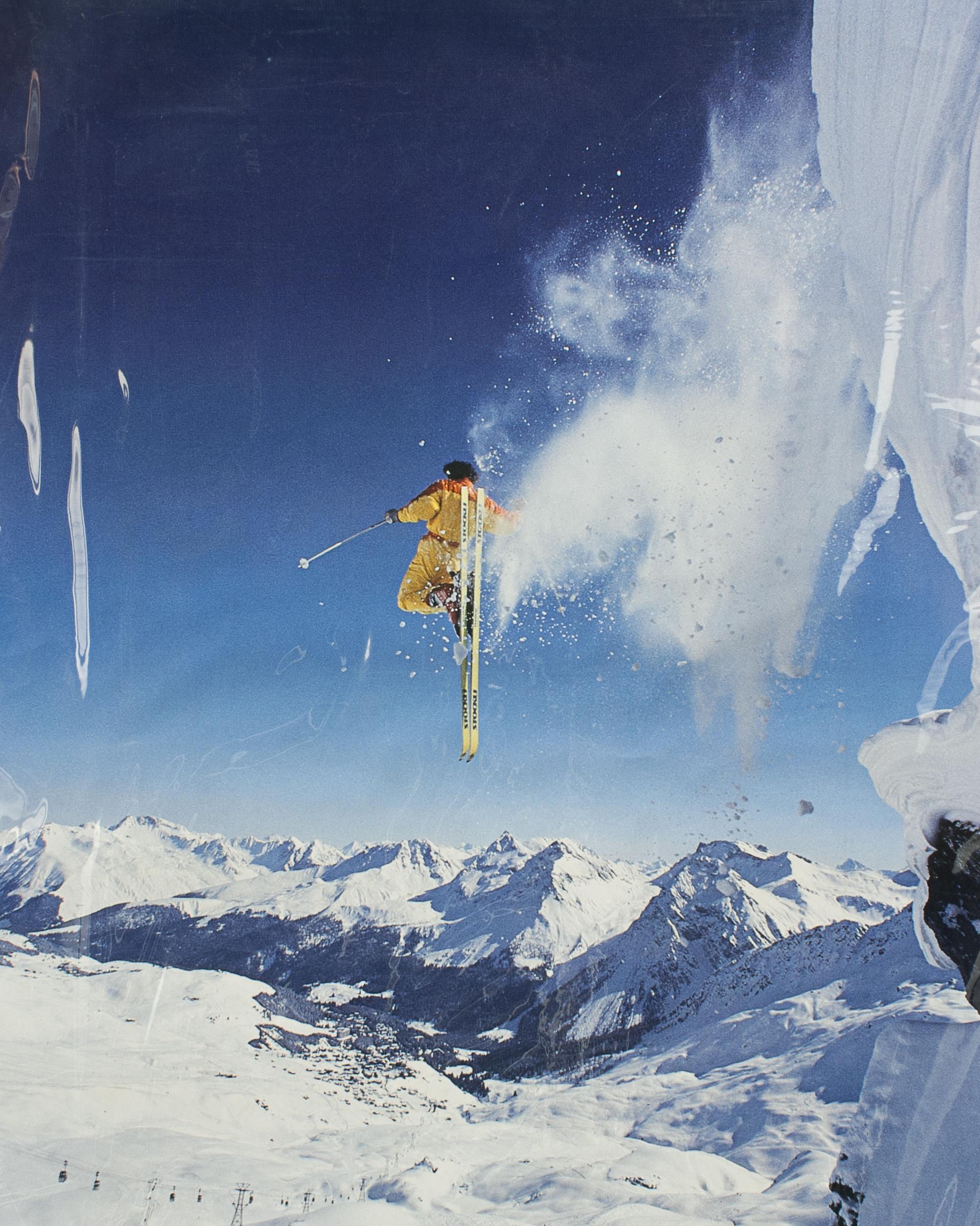 Sporting Art Vintage Travel Ski Poster, Arosa, Switzerland