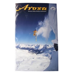 Retro Travel Ski Poster, Arosa, Switzerland