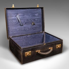 Vintage Travelling Suitcase, English, Leather Case, Asprey London, Circa 1930