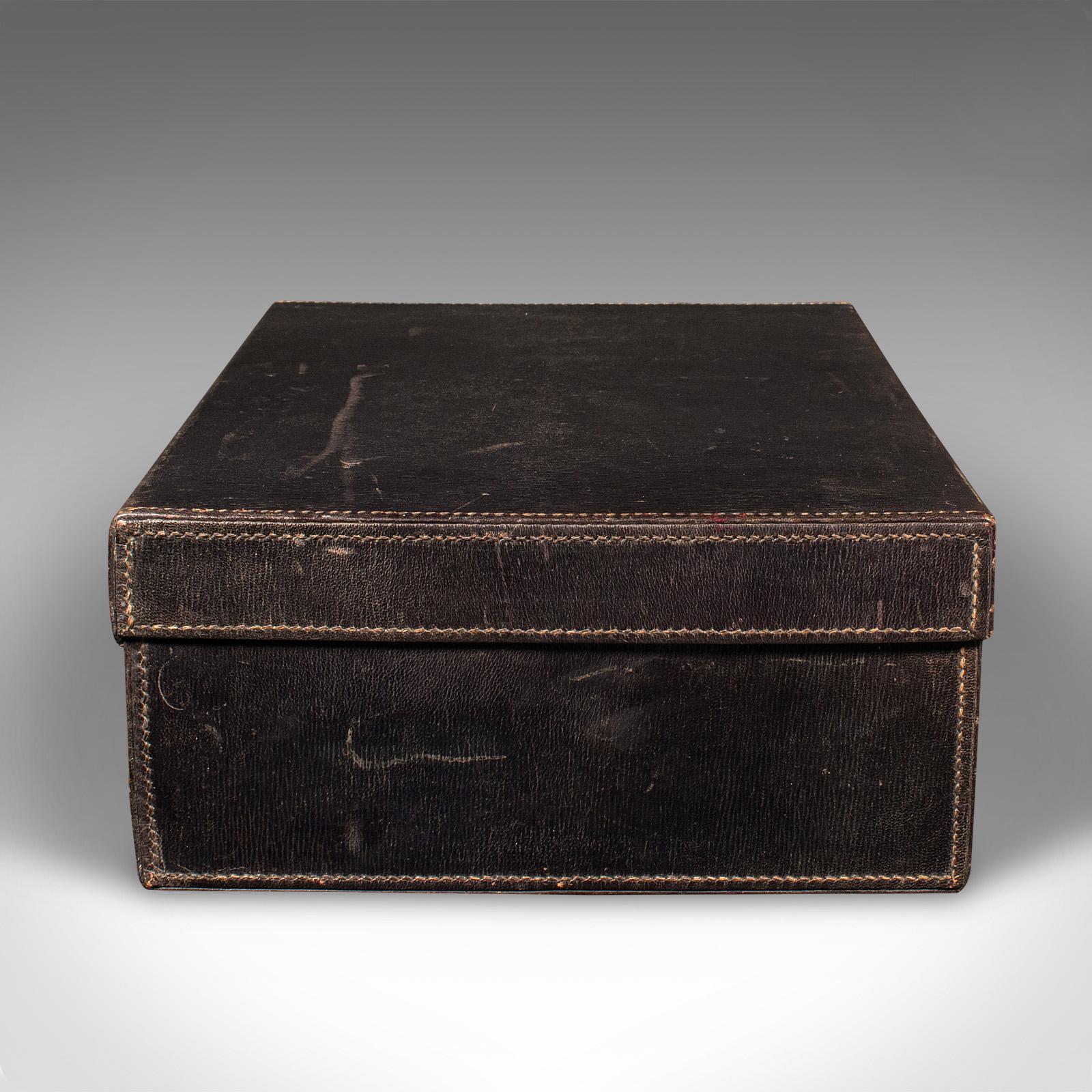Maleta de viaje vintage, inglesa, funda de cuero, Asprey London, circa 1930 en Bueno Estado en Hele, Devon, GB