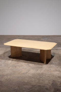 Vintage travertine coffee table, 1970 France