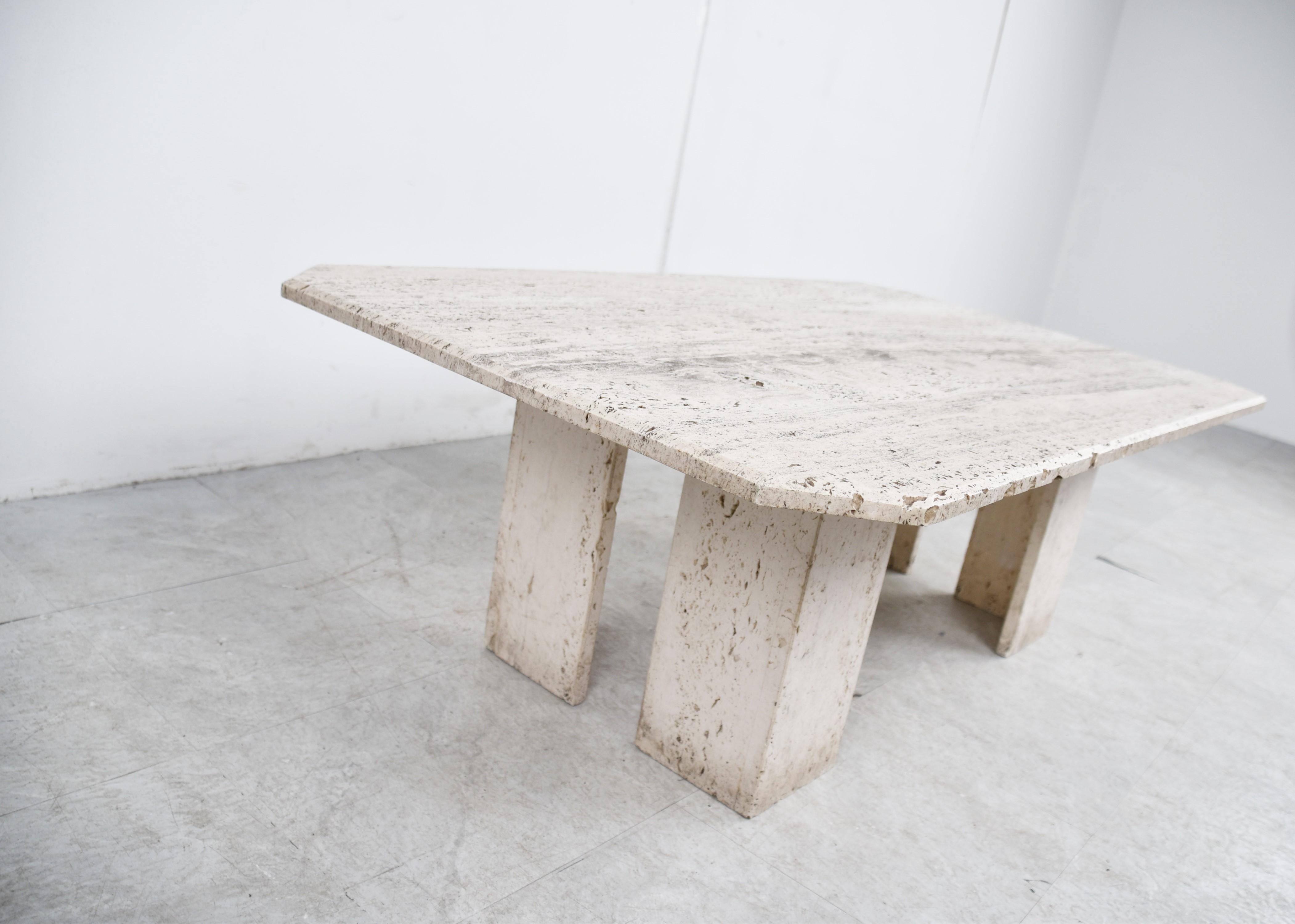 Vintage Travertine Coffee Table, 1970s 6