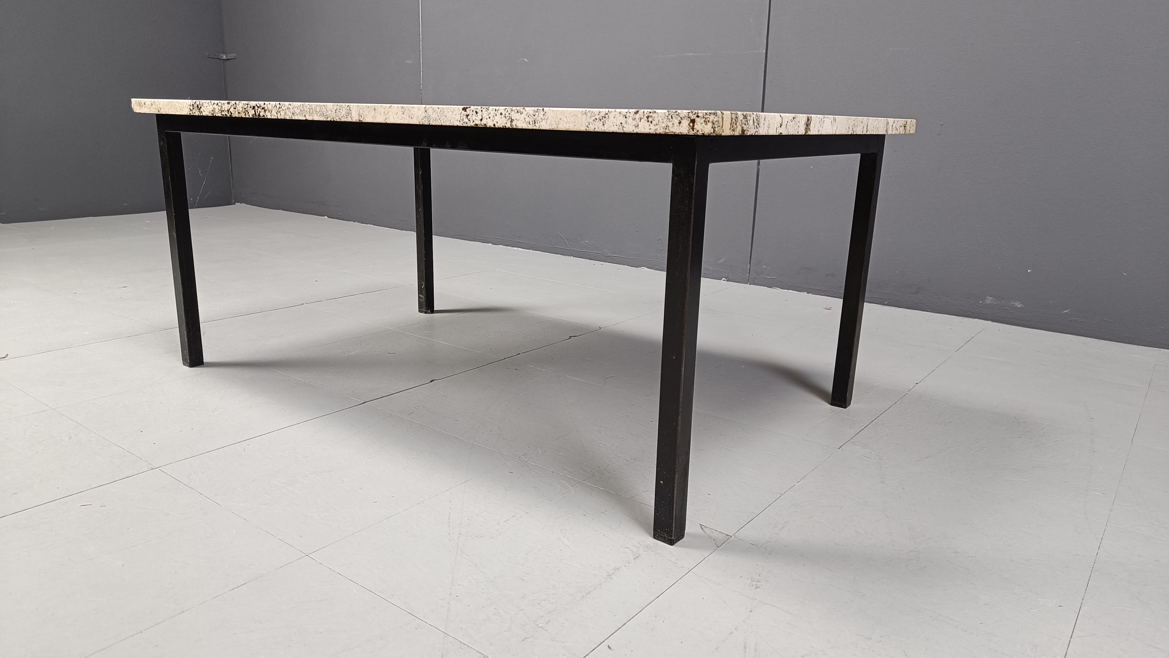 Vintage travertine coffee table, 1970s 6