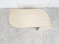 Vintage travertine coffee table, 1970s
