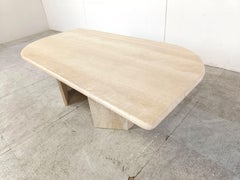 Vintage travertine coffee table, 1970s