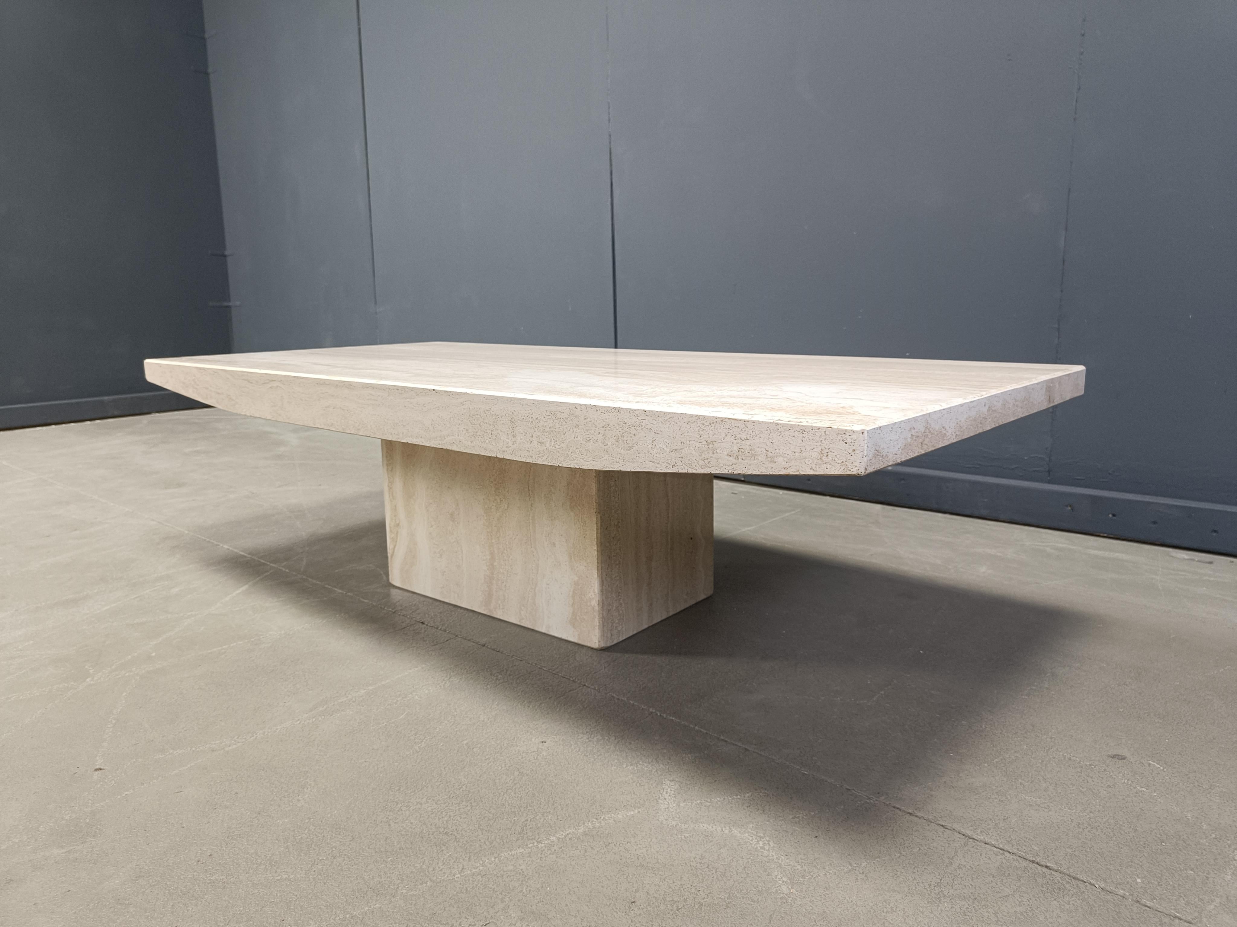 Mid-Century Modern Vintage travertine coffee table, 1970s