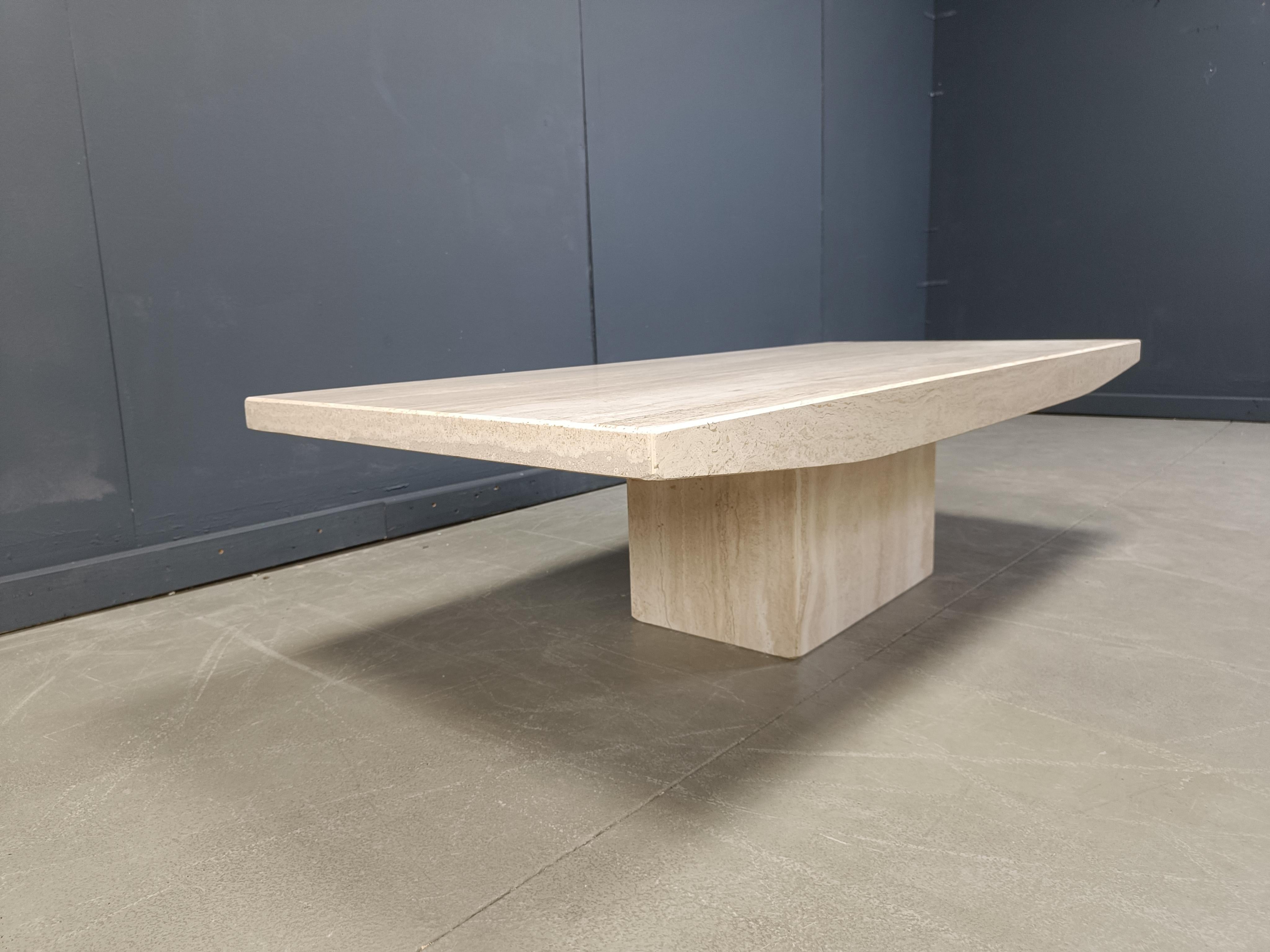 Italian Vintage travertine coffee table, 1970s