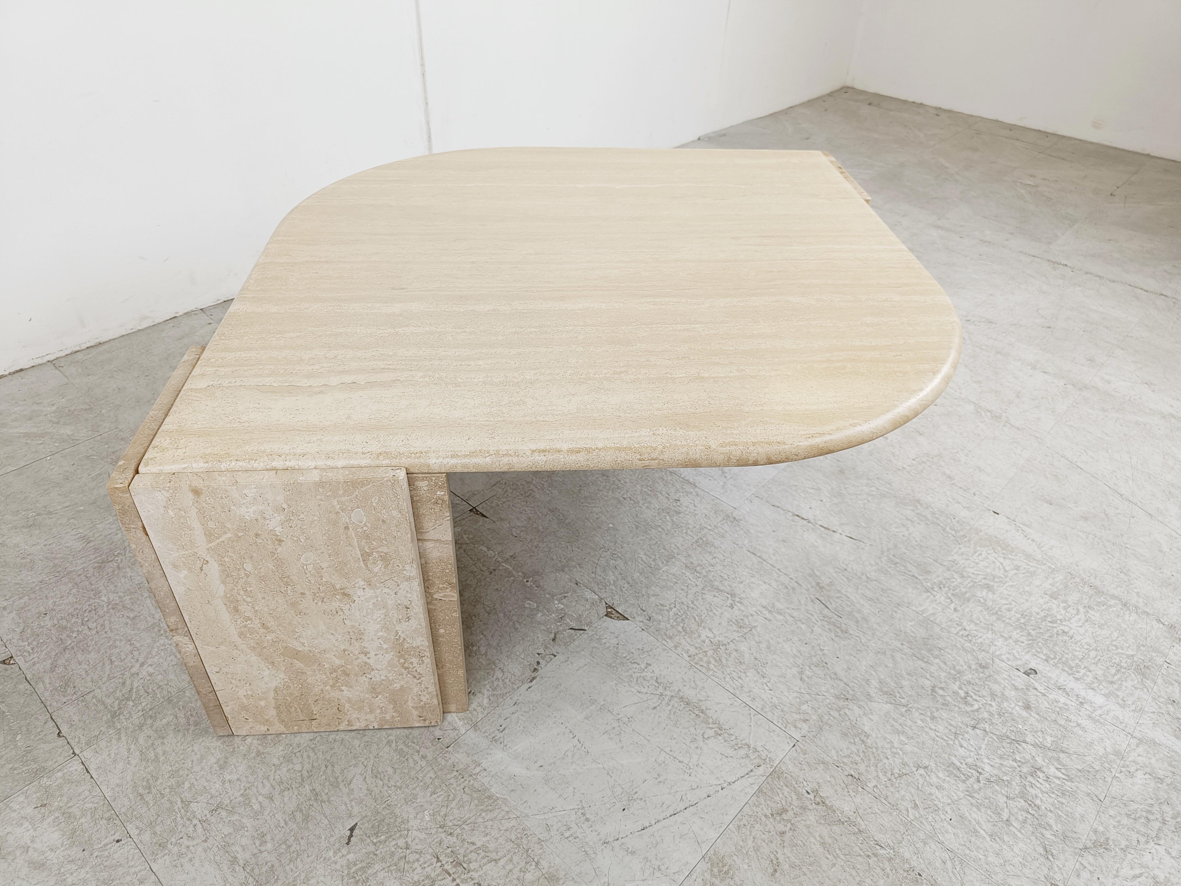 Late 20th Century Vintage travertine coffee table, 1970s