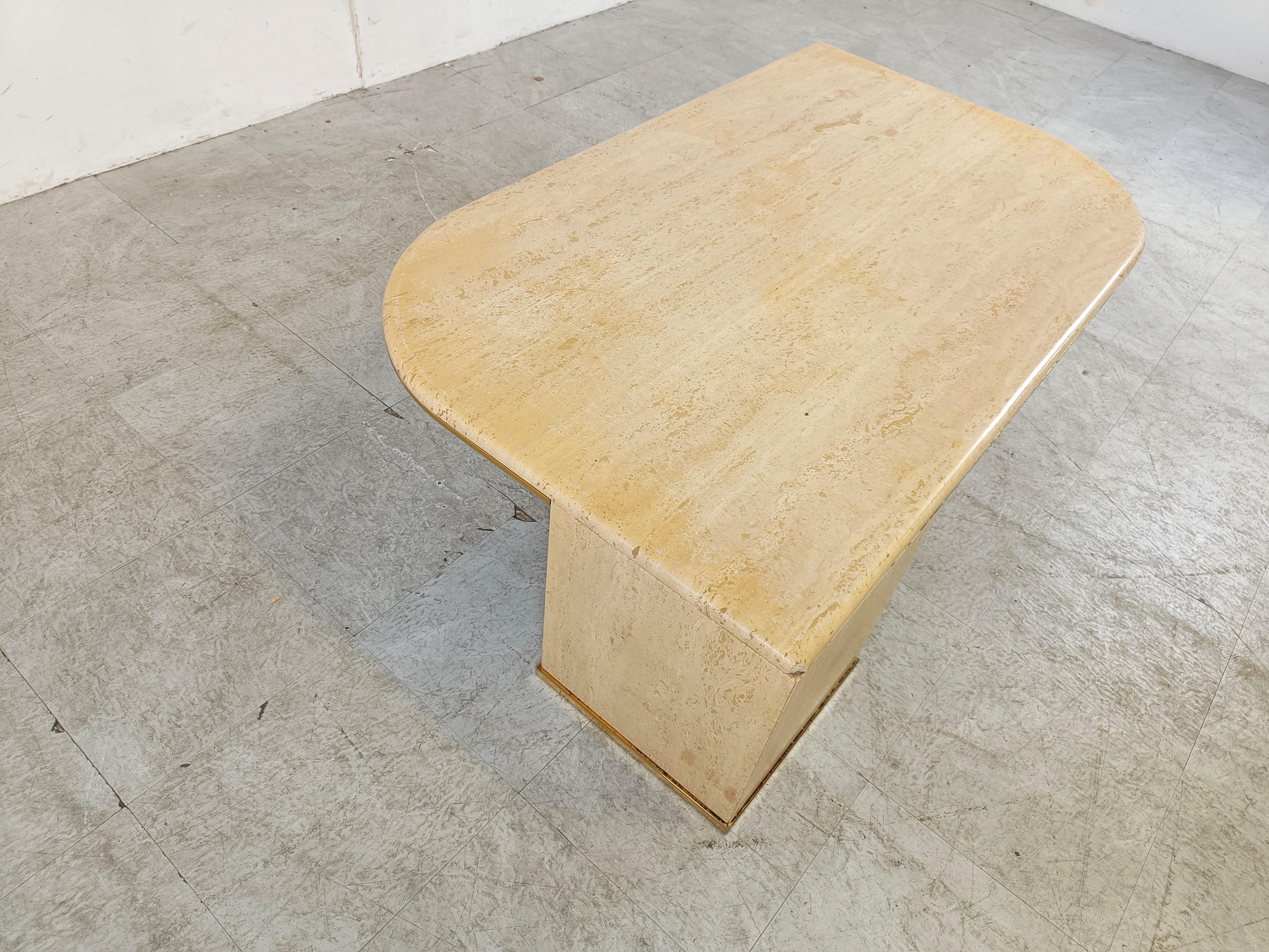 Late 20th Century Vintage travertine coffee table, 1970s