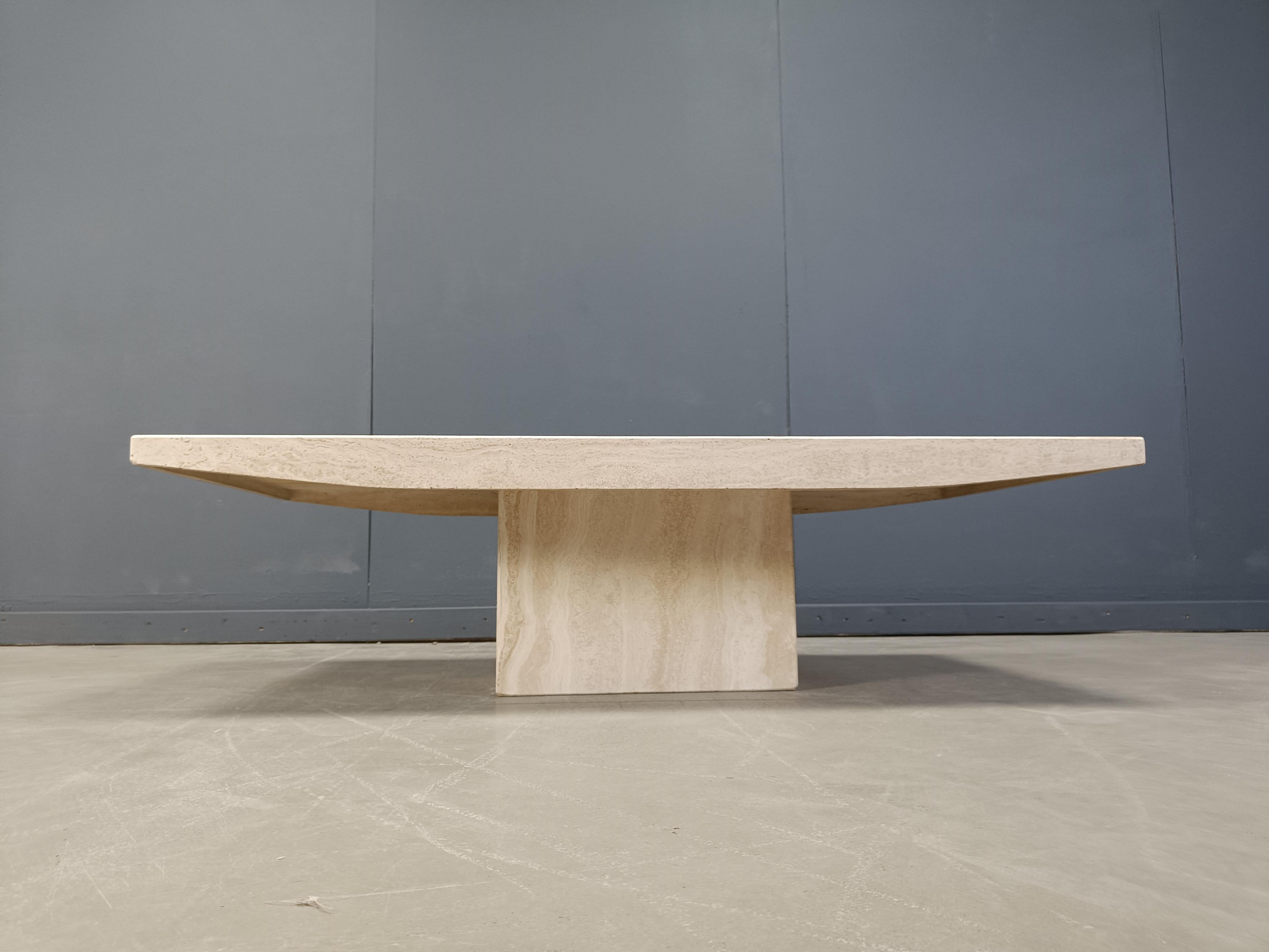 Late 20th Century Vintage travertine coffee table, 1970s