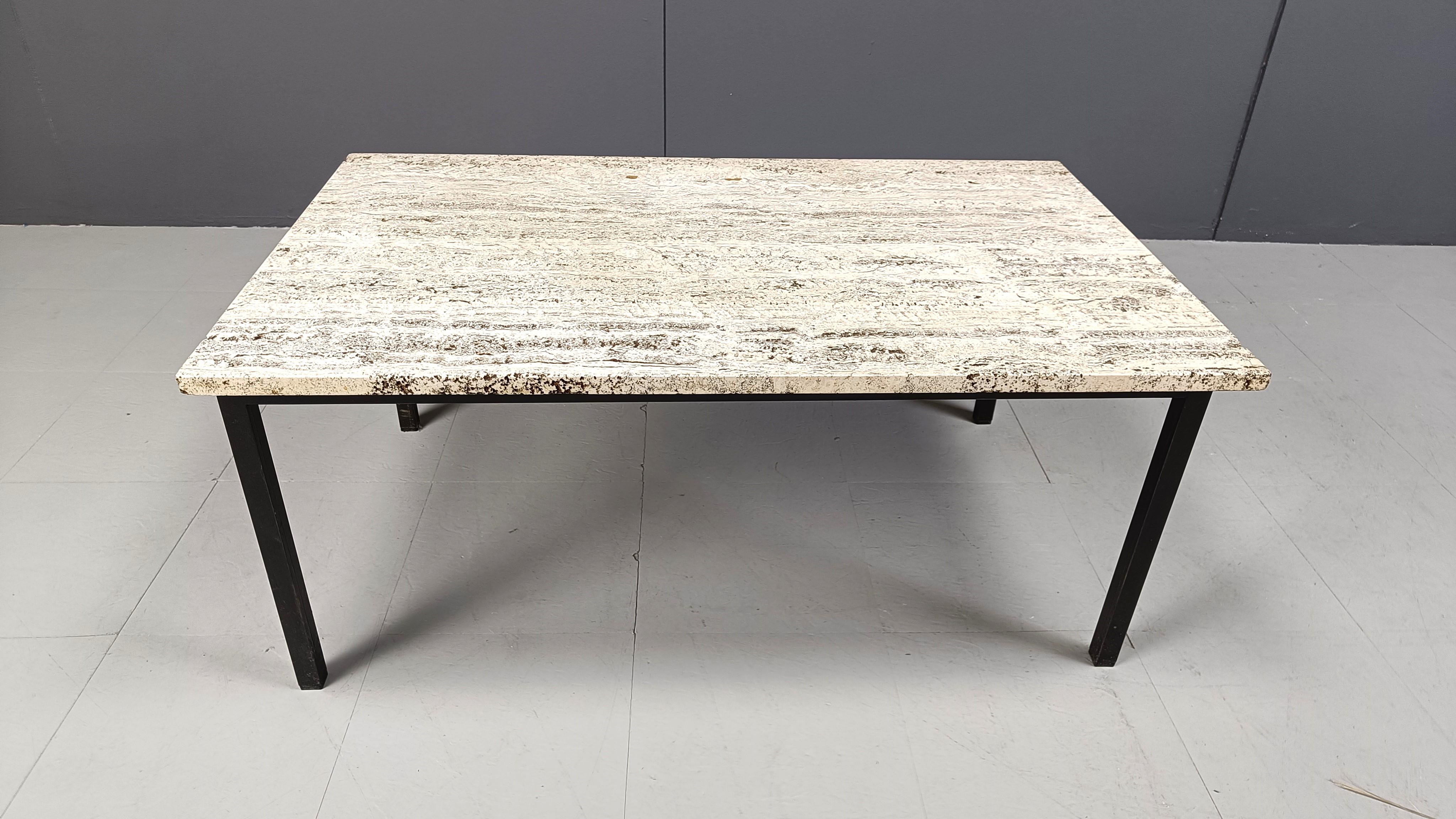 Travertine Vintage travertine coffee table, 1970s