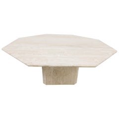 Vintage travertine coffee table, 1970s