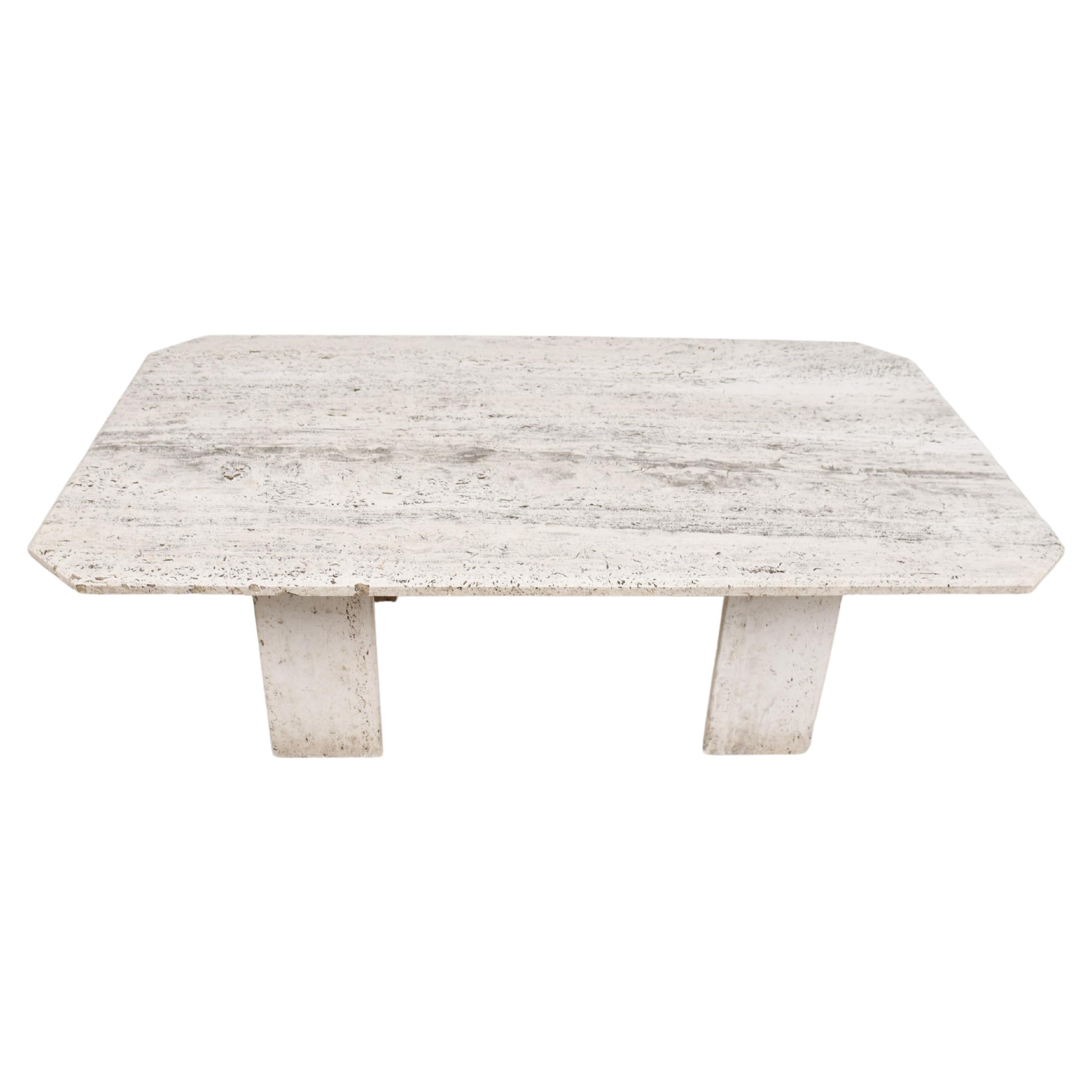 Vintage Travertine Coffee Table, 1970s