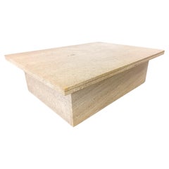 Vintage travertine coffee table, 1970s
