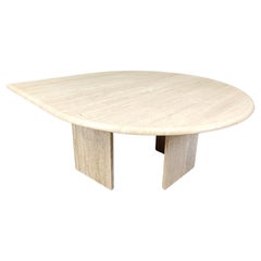 Vintage travertine coffee table, 1970s