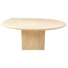 Vintage travertine coffee table, 1970s
