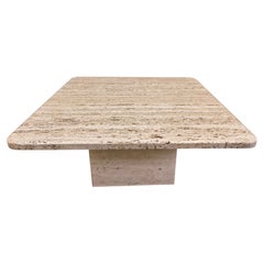 Vintage travertine coffee table, 1970s
