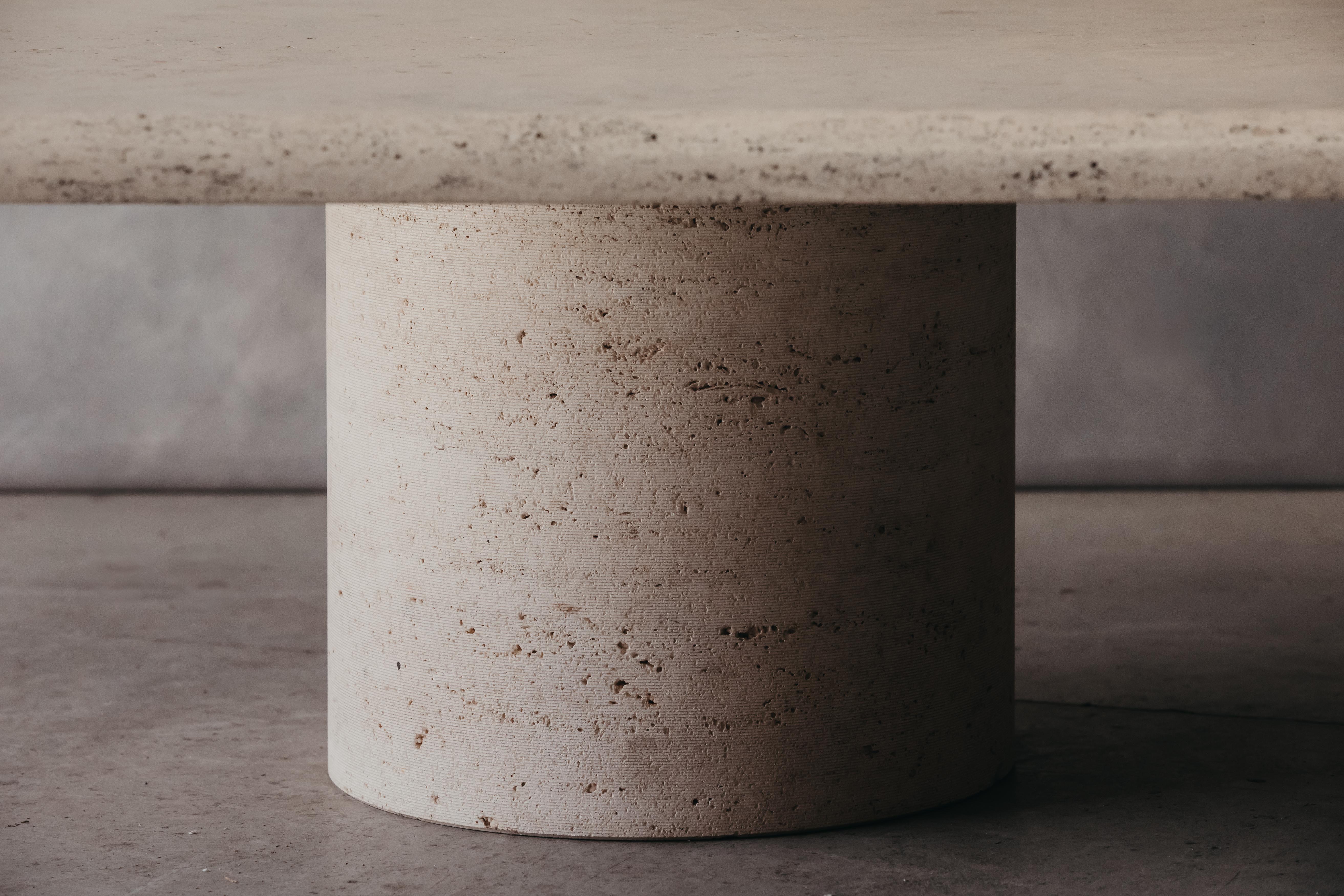 Vintage Travertine Coffee Table by Angelo Mangiarotti from Italy, 1970s 1