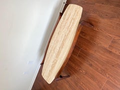 Vintage Travertine Coffee Table by Bertha Schaefer and M. Singer and Sons