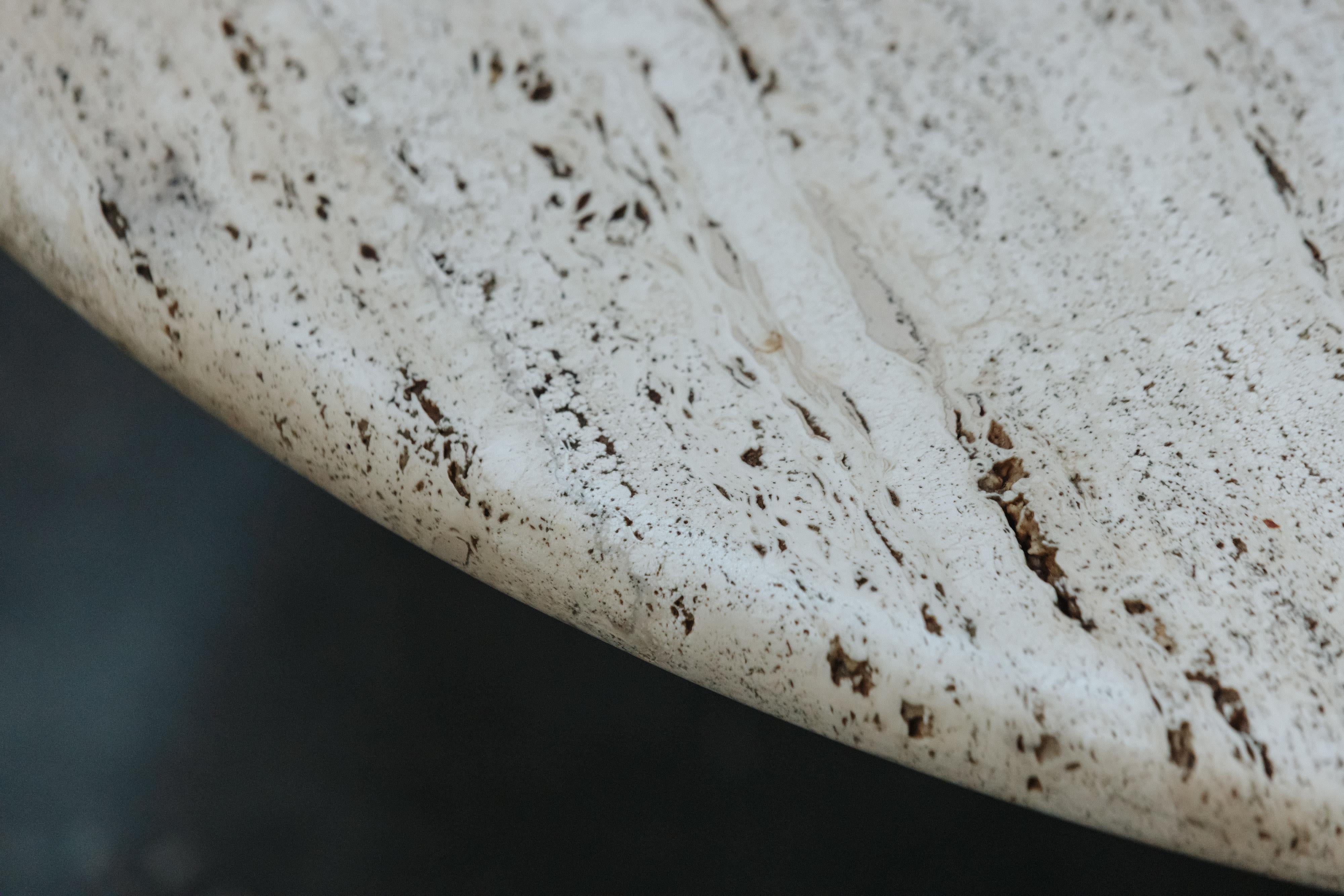 Vintage Travertine Coffee Table By Peter Draenert, Netherlands 1970s in vendita 5