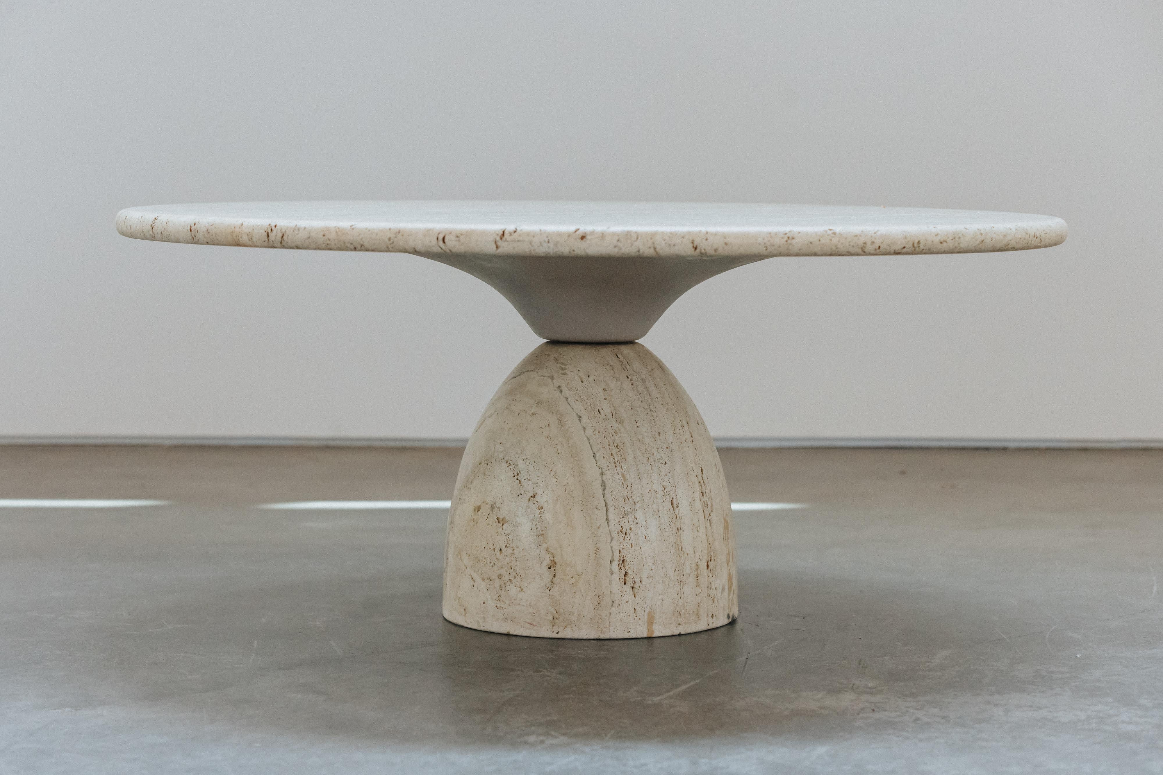 Vintage Travertine Coffee Table By Peter Draenert, Netherlands 1970s in vendita 6