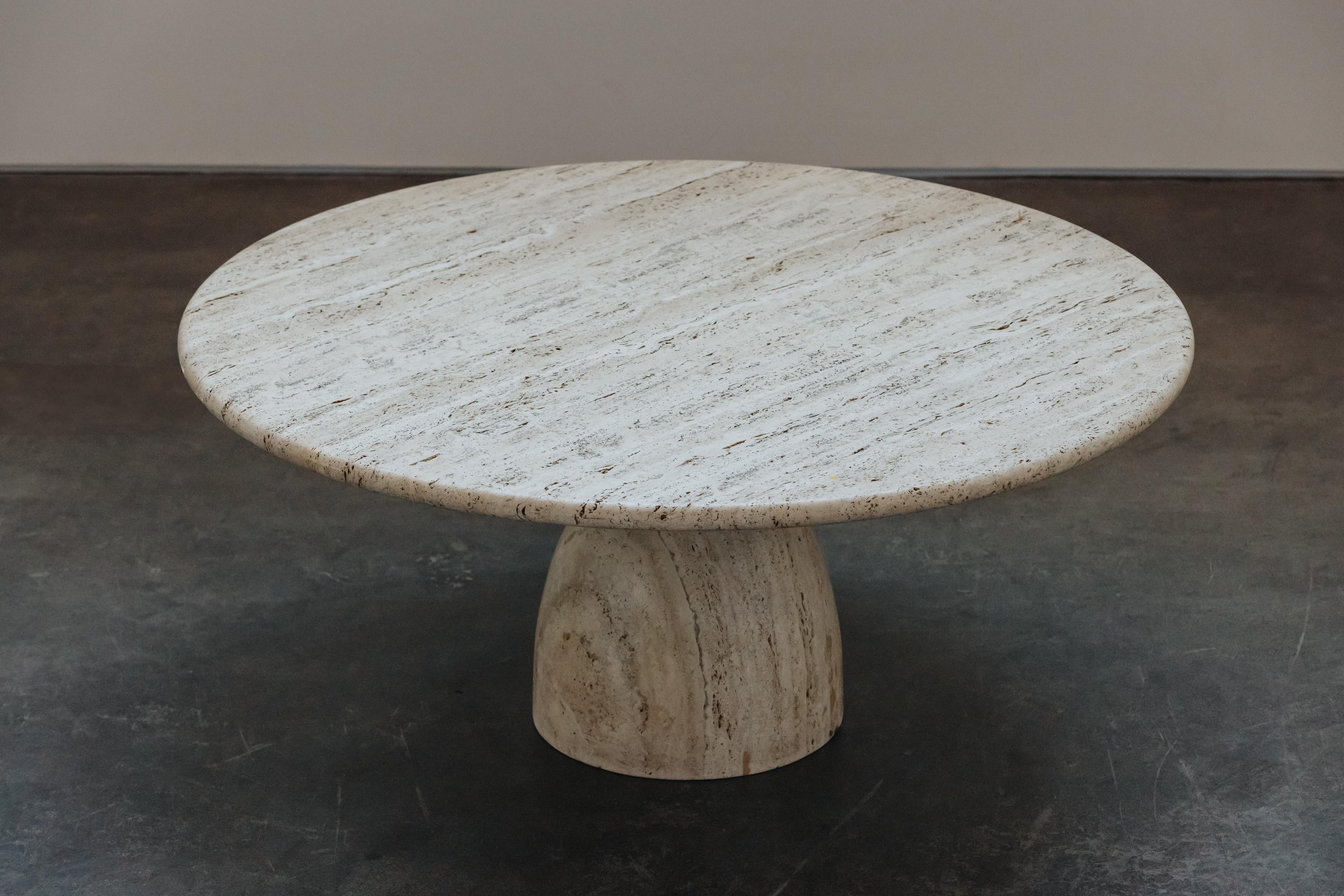 Vintage Travertine Coffee Table By Peter Draenert, Netherlands 1970s In condizioni buone in vendita a Nashville, TN