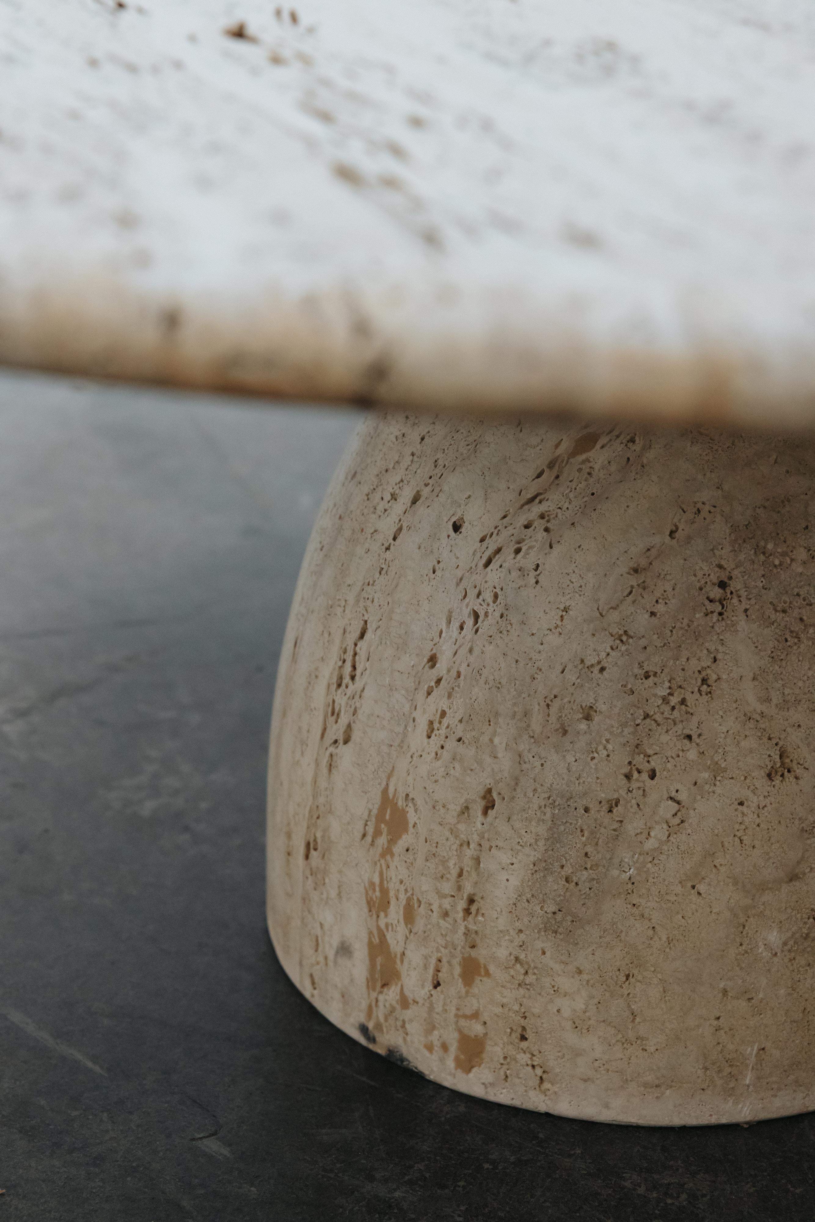 Vintage Travertine Coffee Table By Peter Draenert, Netherlands 1970s in vendita 1