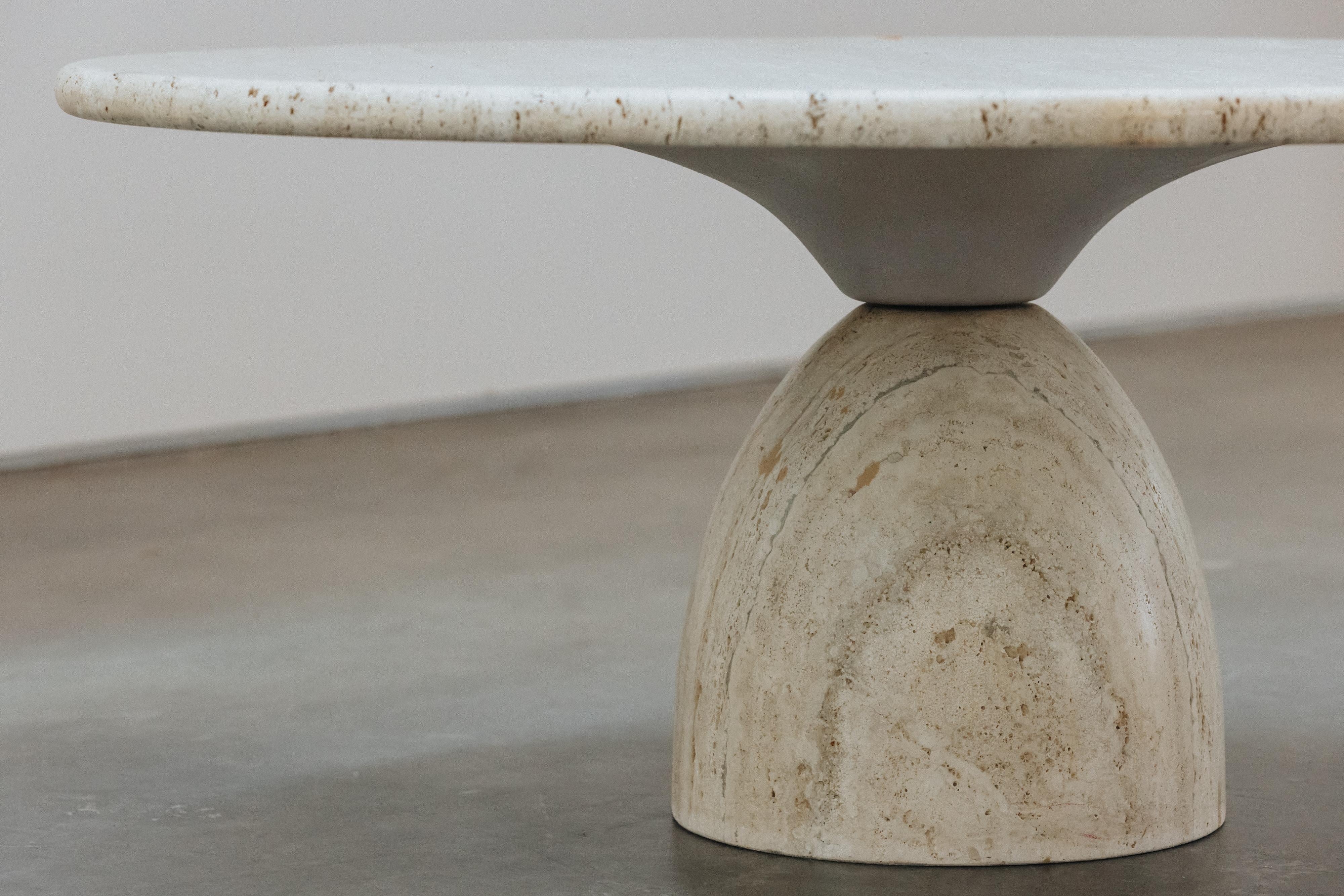 Vintage Travertine Coffee Table By Peter Draenert, Netherlands 1970s in vendita 2