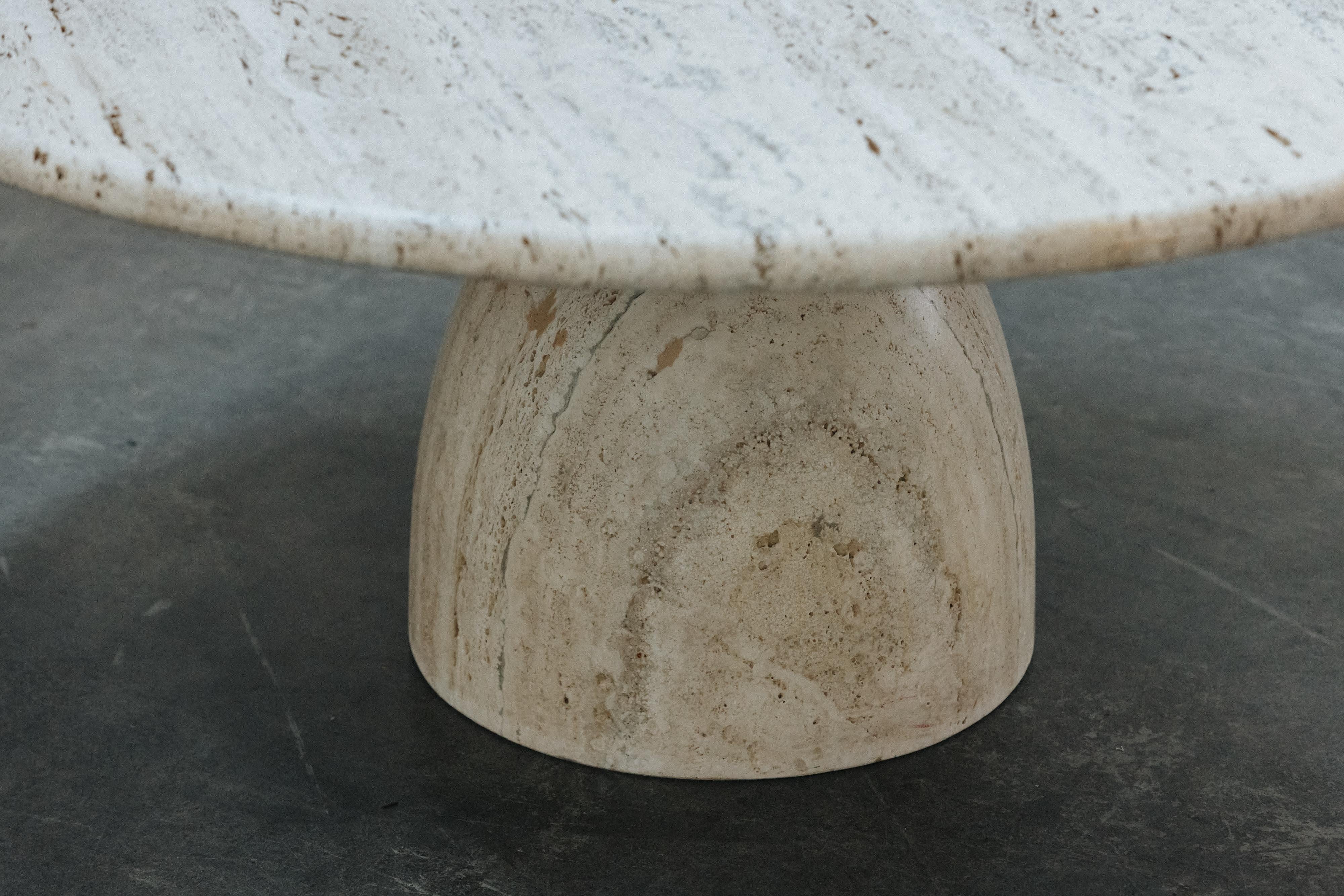 Vintage Travertine Coffee Table By Peter Draenert, Netherlands 1970s in vendita 3