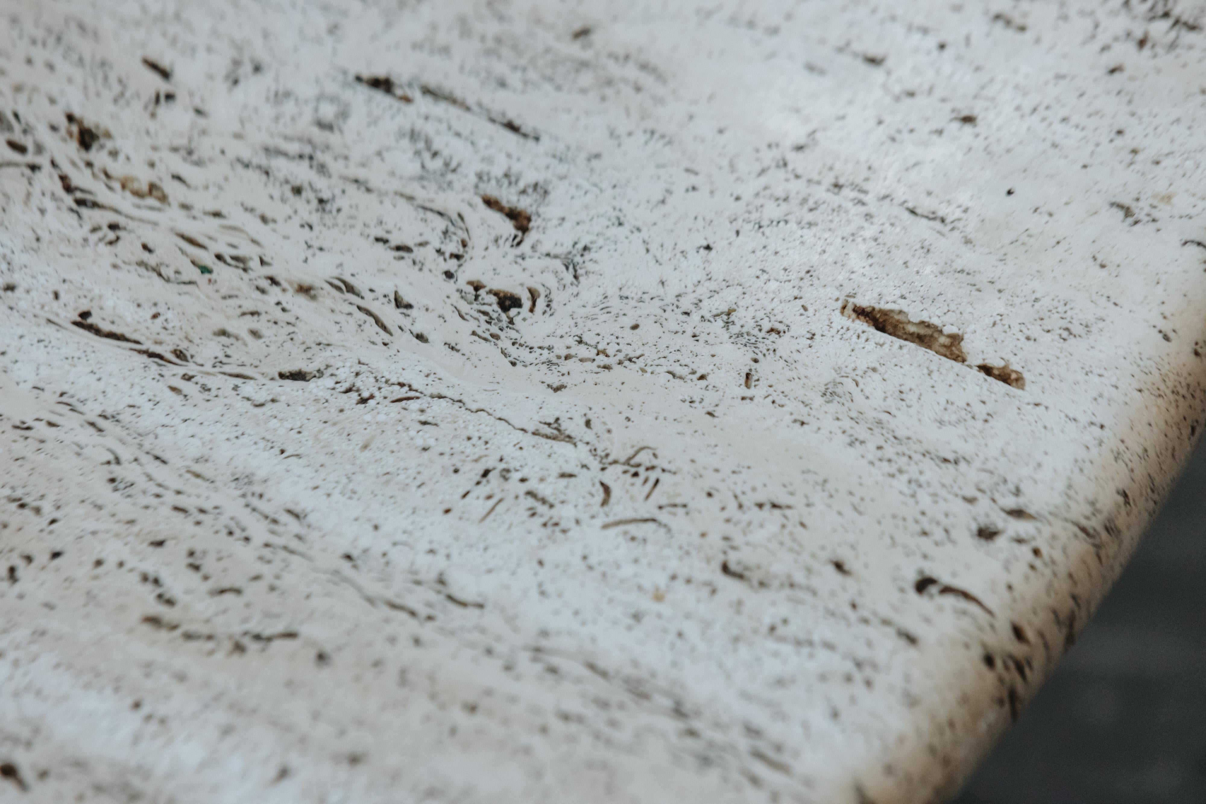 Vintage Travertine Coffee Table By Peter Draenert, Netherlands 1970s in vendita 4