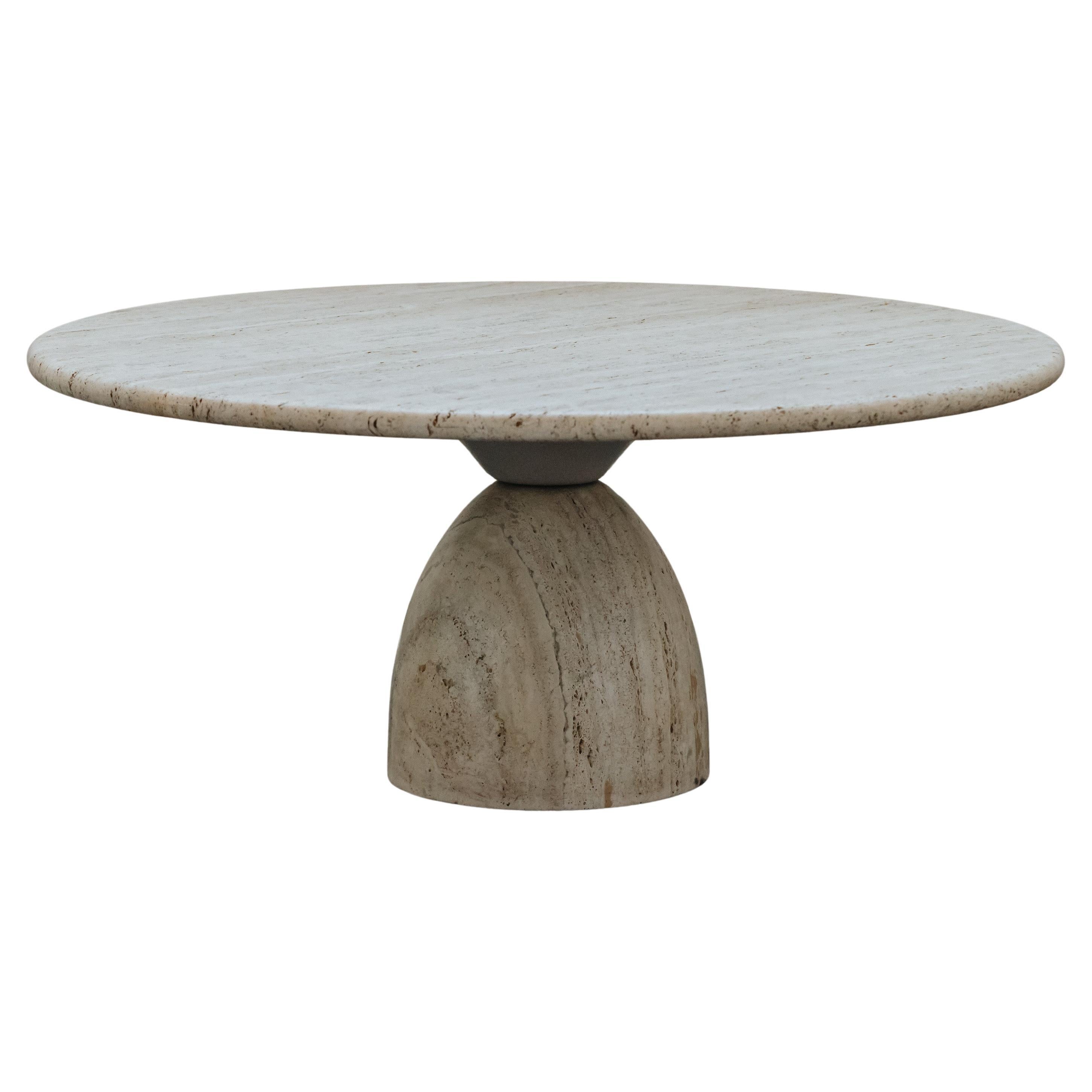 Vintage Travertine Coffee Table By Peter Draenert, Netherlands 1970s