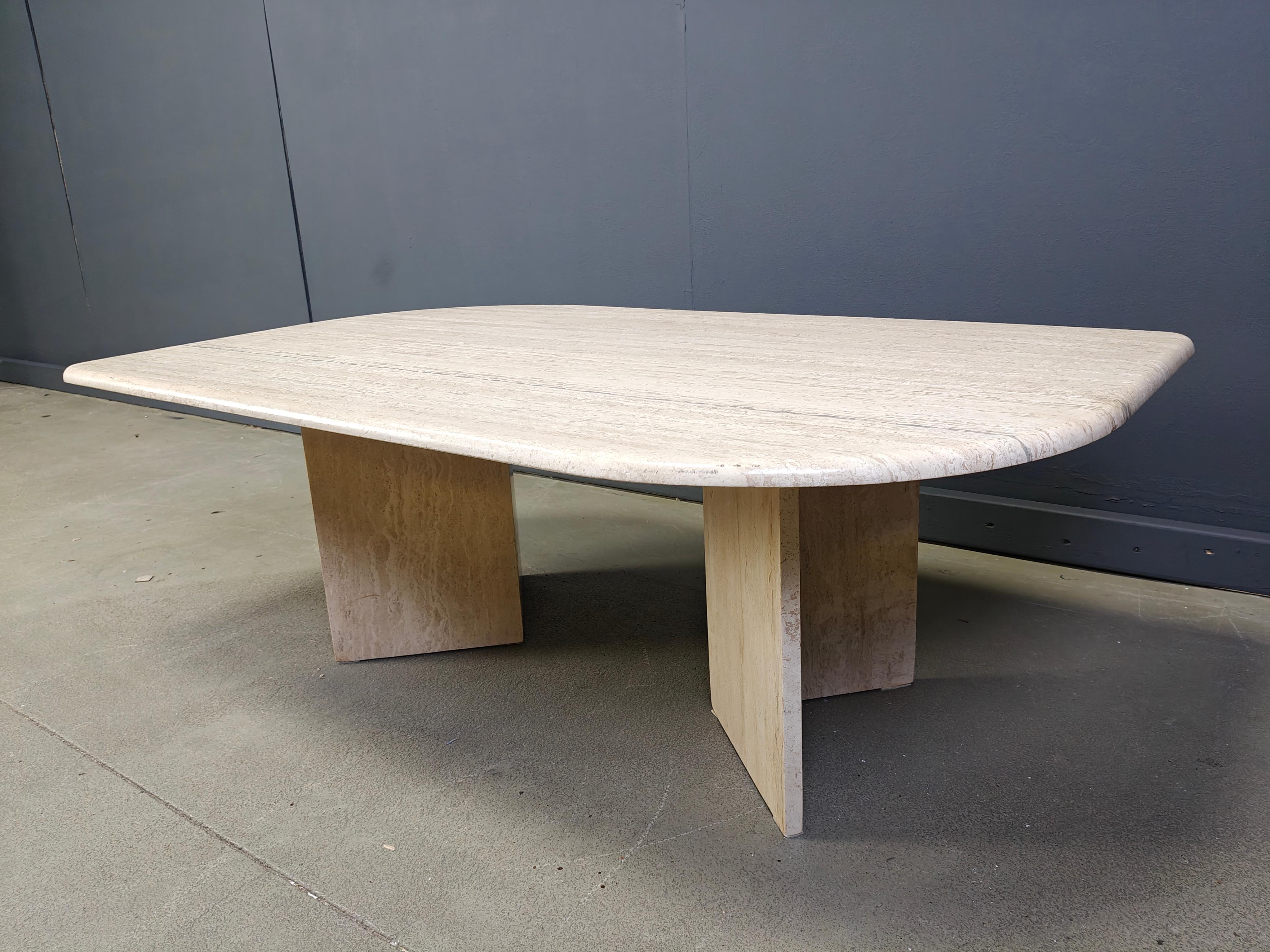 Mid-Century Modern Vintage travertine coffee table For Sale