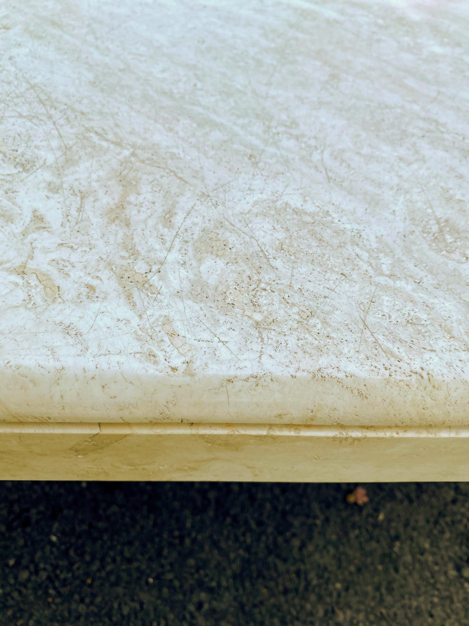 Italian Vintage Travertine Coffee Table