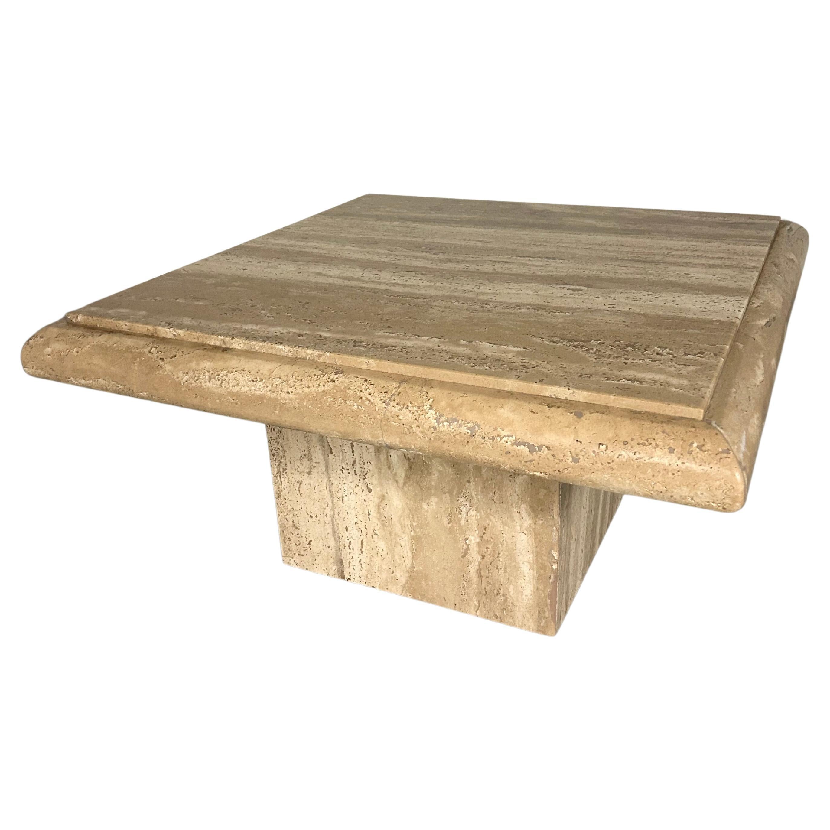 Vintage Travertine Coffee Table For Sale at 1stDibs