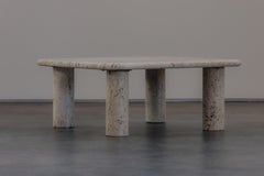 Vintage Travertine Coffee Table From France, Circa 1970