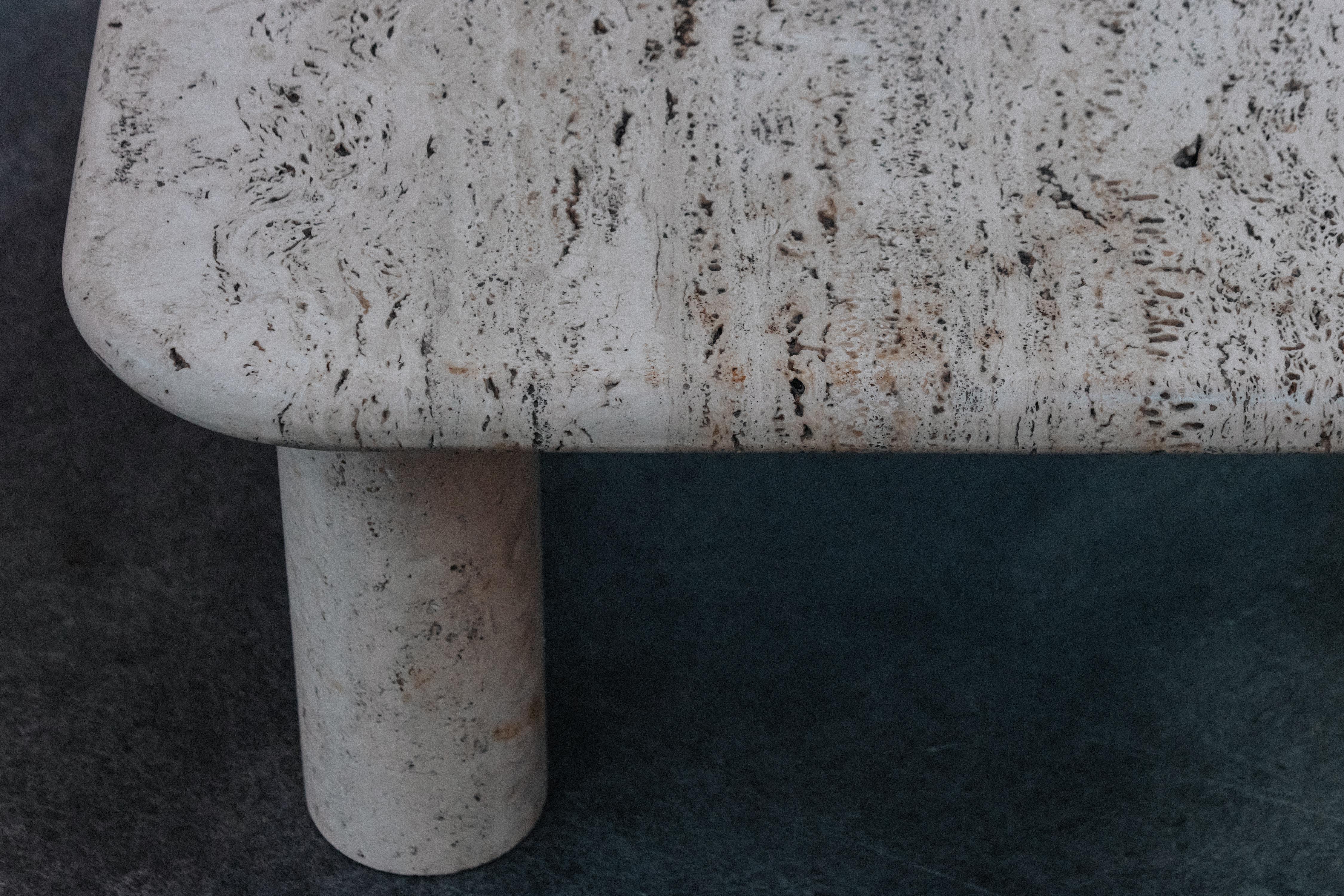 Vintage Travertine Coffee Table From France, Circa 1970 For Sale 1