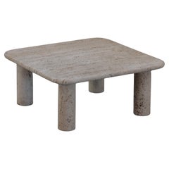 Vintage Travertine Coffee Table From France, Circa 1970