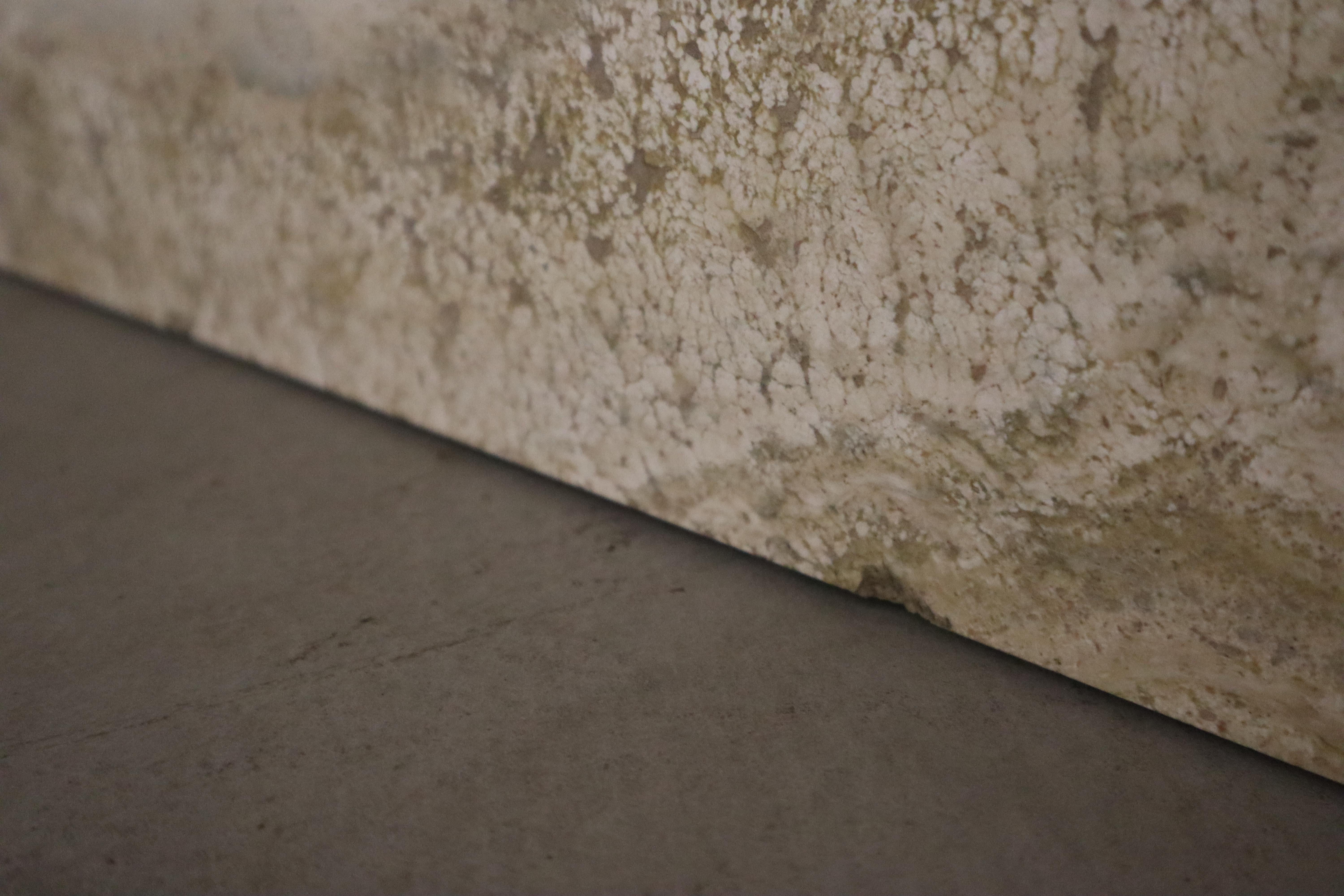 Vintage Travertine coffee table, Italy, 1970s For Sale 6