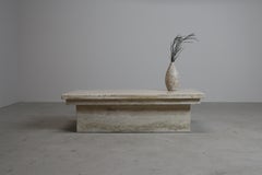 Vintage Travertine coffee table, Italy, 1970s