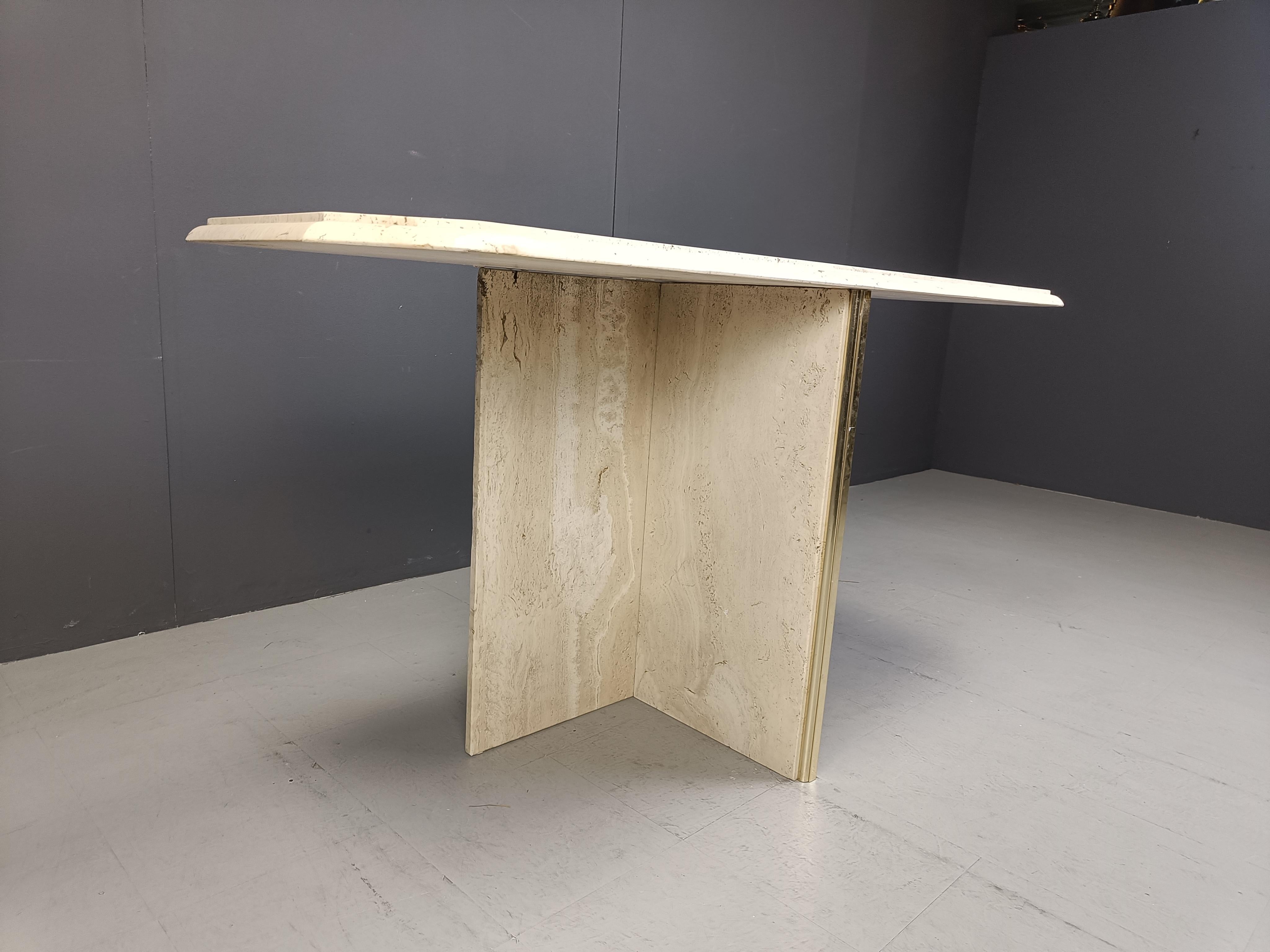 Vintage travertine console table, 1970s For Sale 3