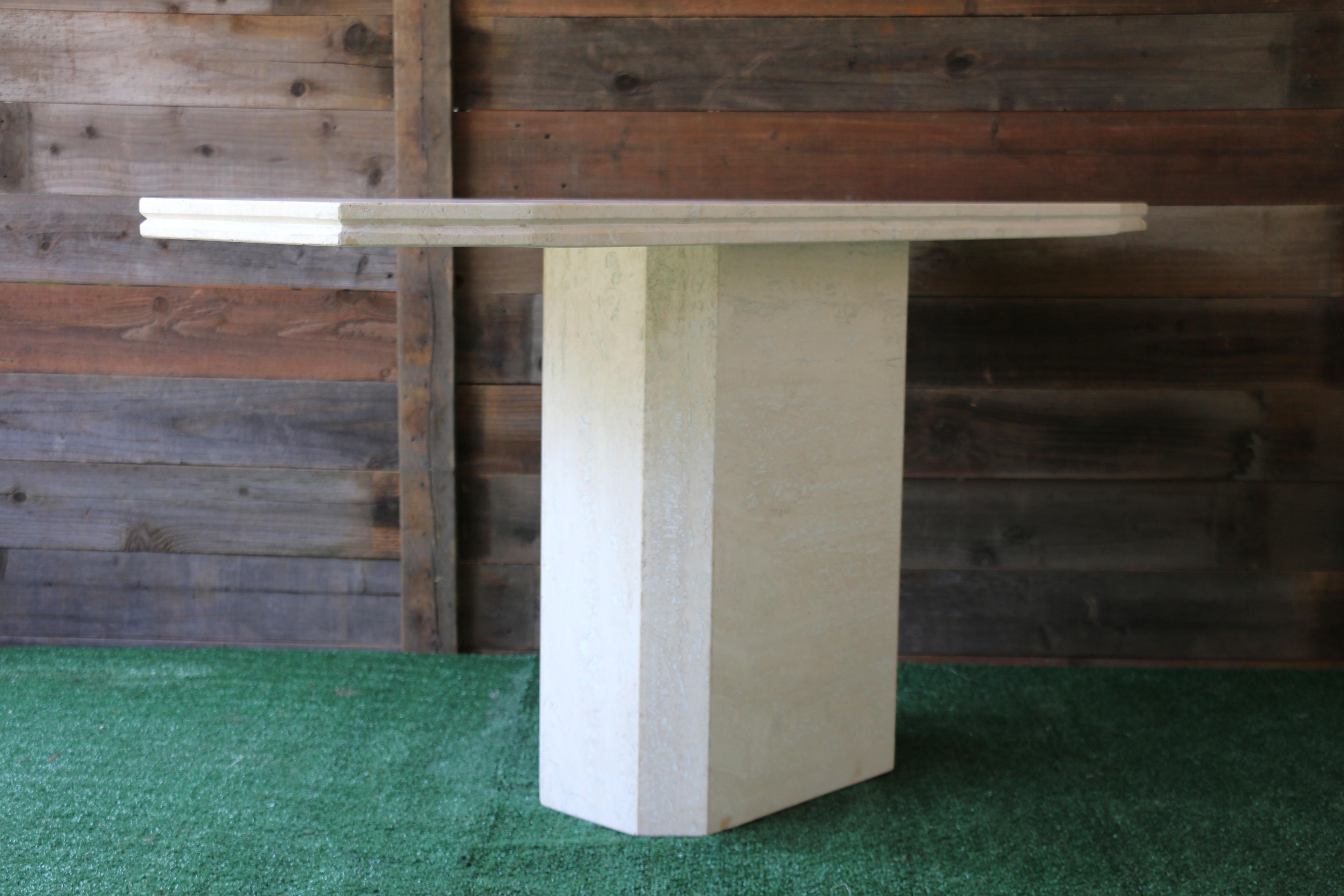 Vintage Travertine Console Table, 1970s en venta 6