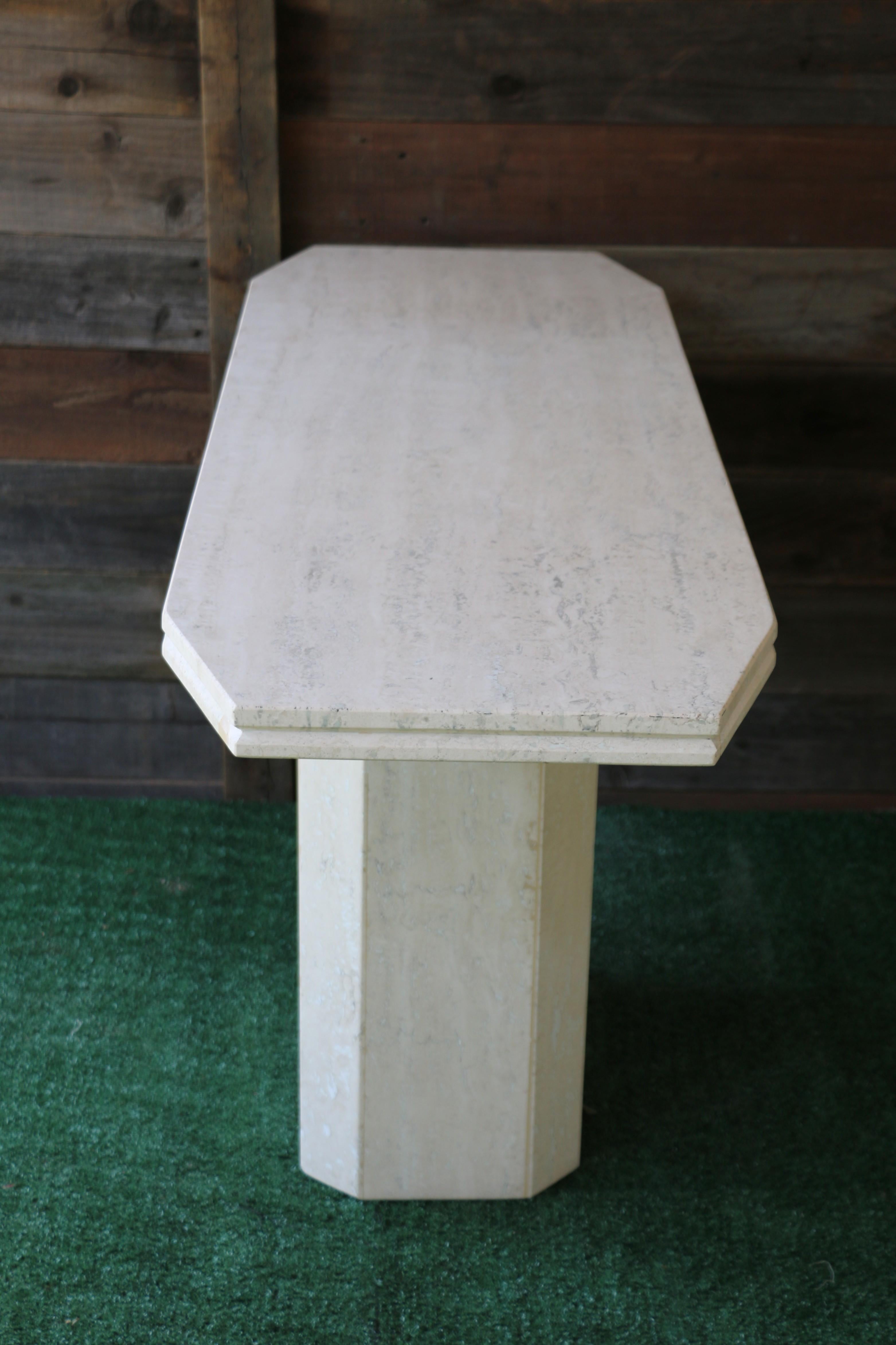 Vintage Travertine Console Table, 1970s en venta 8